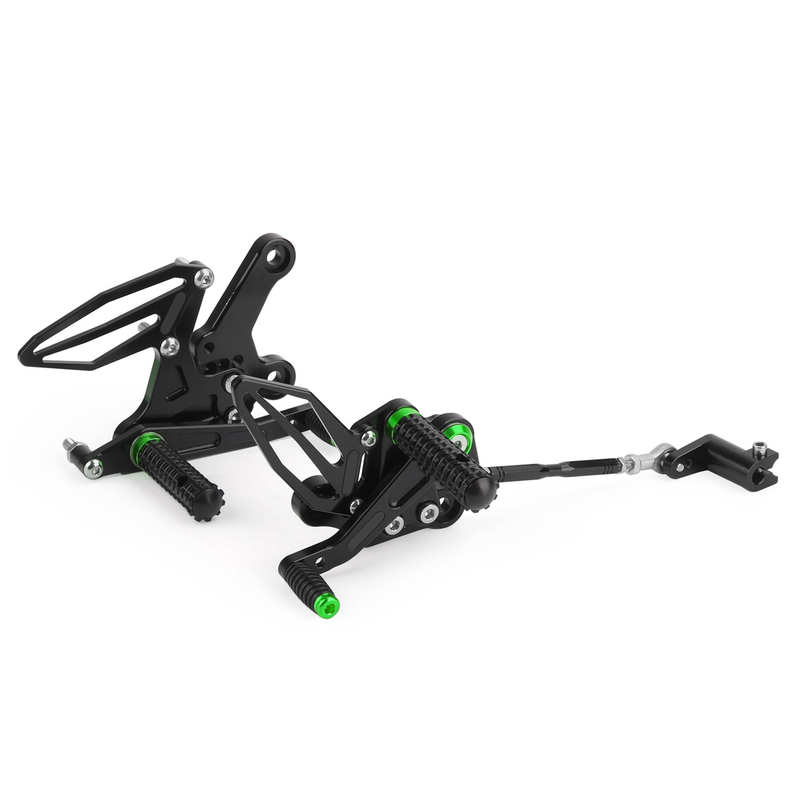 Commandes reculées CNC Alu Repose-pieds Vert Fit pour Kawasaki Ninja EX 250 / 400 2018-2020 Generic