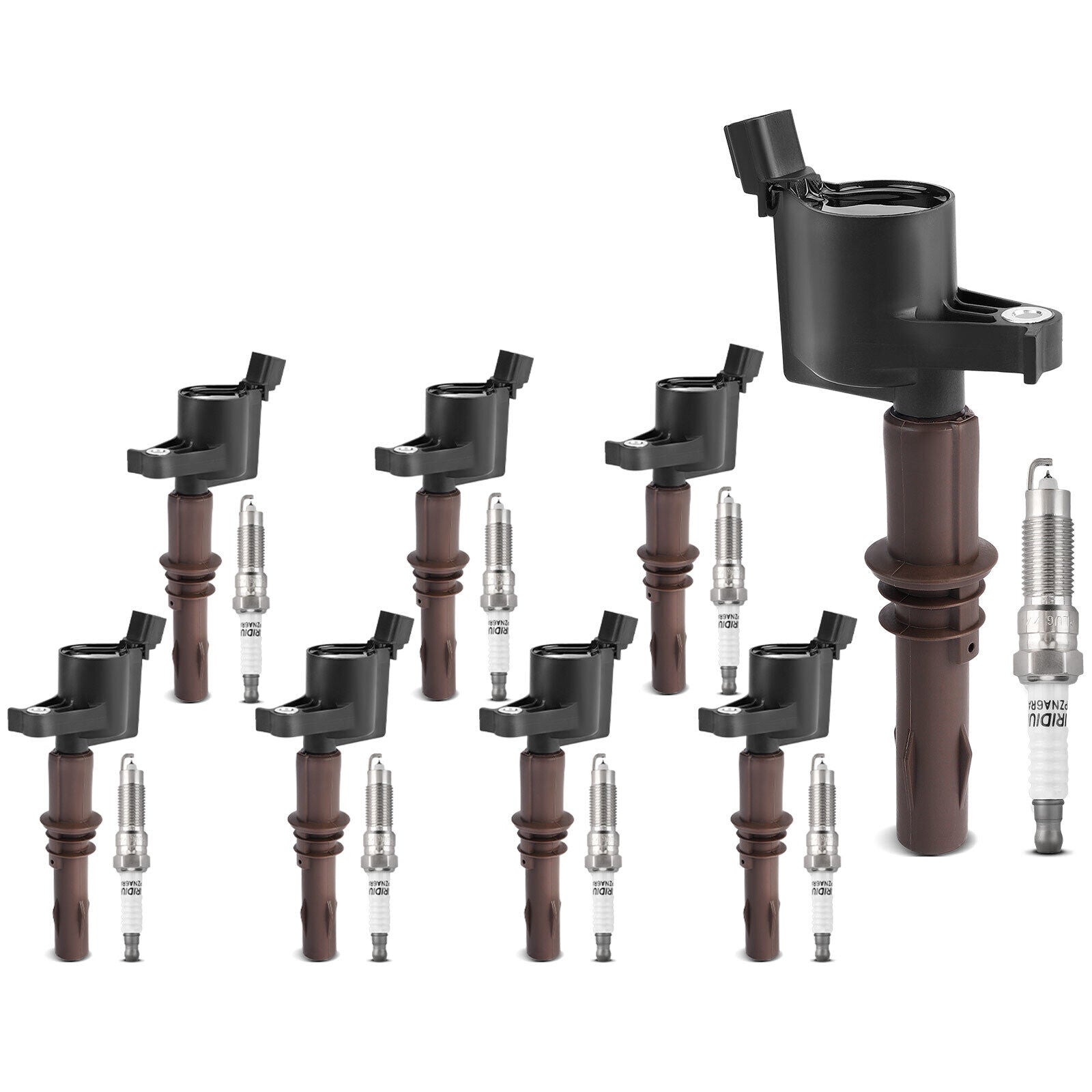 2009-2010 Ford F-150 Mercury Mountaineer V8 4.6L 8 pièces Bobines d'allumage + Bougies DG521 SP509 Fedex Express