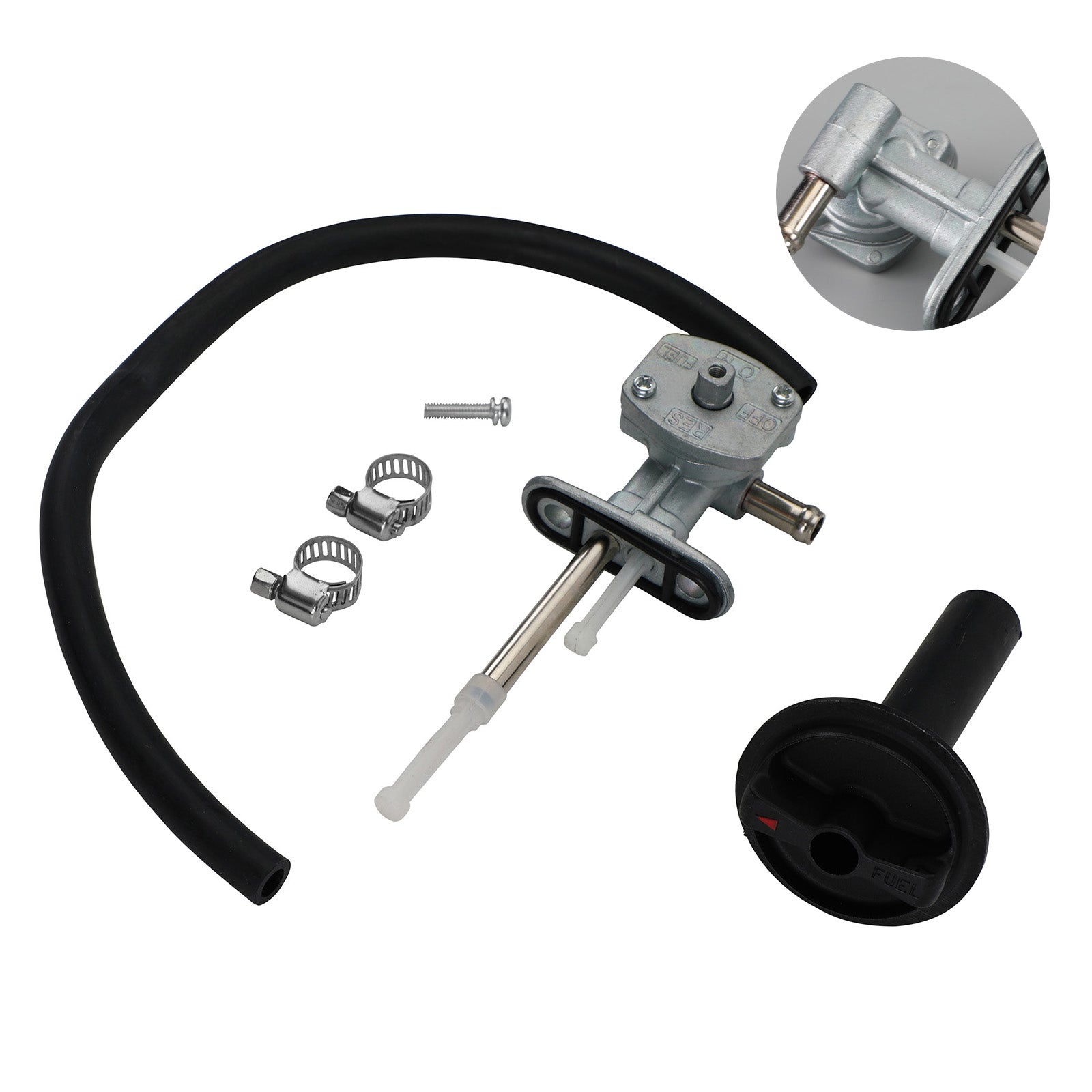 Valvola carburante Rubinetto e leva per Yamaha Kodiak YFM400FA YFM450FA 4x4 2000-2006 Generico