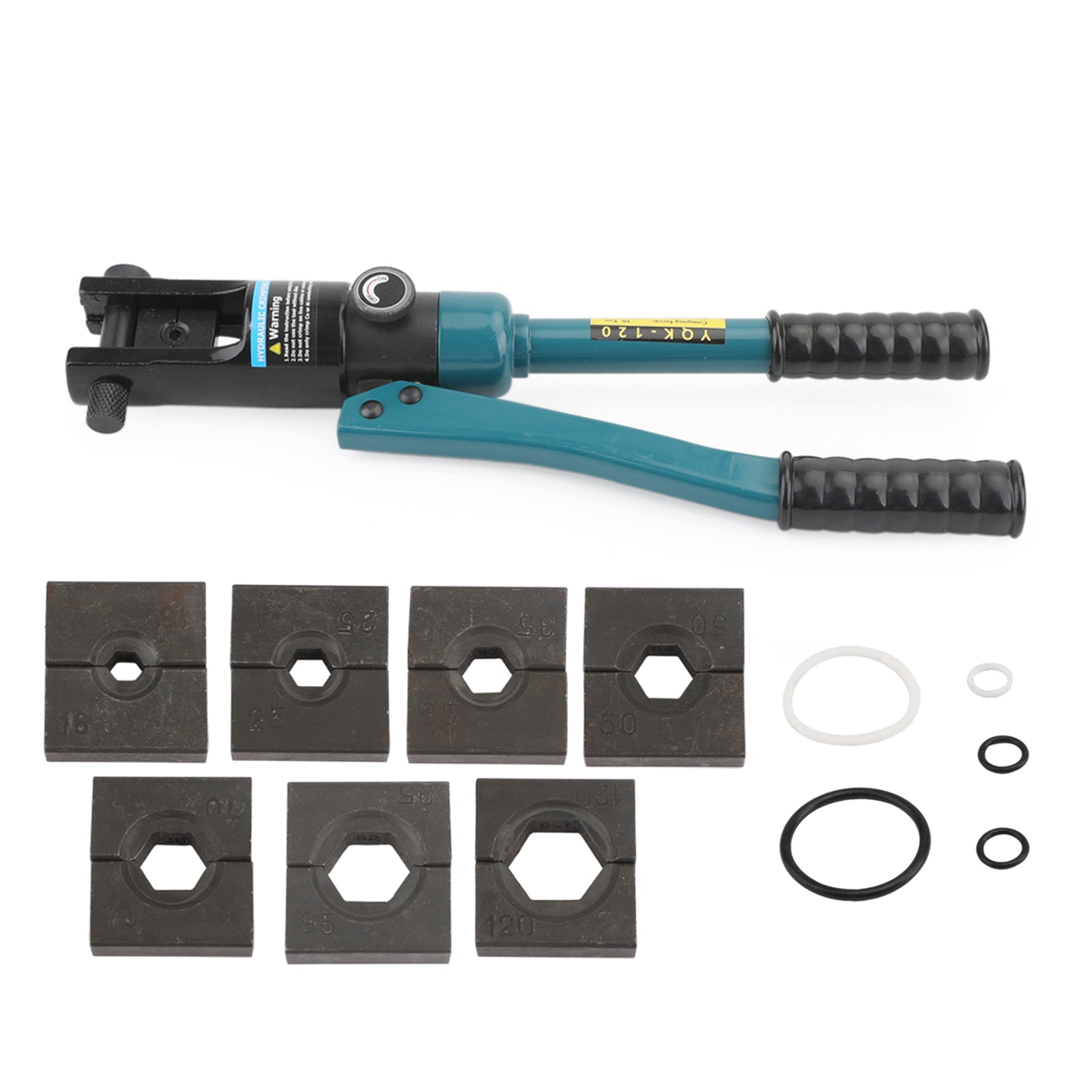 Pince à sertir de borne de cosse de câble de batterie de fil hydraulique amélioré 10T et 8 matrices noires