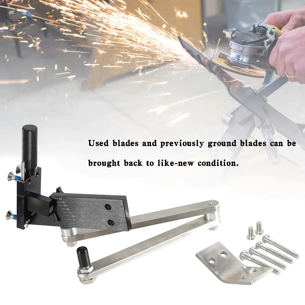 Herramienta de afilado de cuchillas para cortacésped ajustable, 15¡ã-45¡ã, para rectificadora, Fedex express