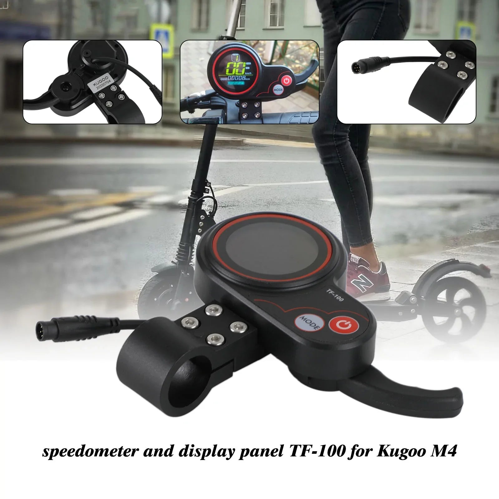 Scooter électrique TF-100 48V 20A affichage compteur de vitesse adapté pour Kugoo m4/M4 Pro