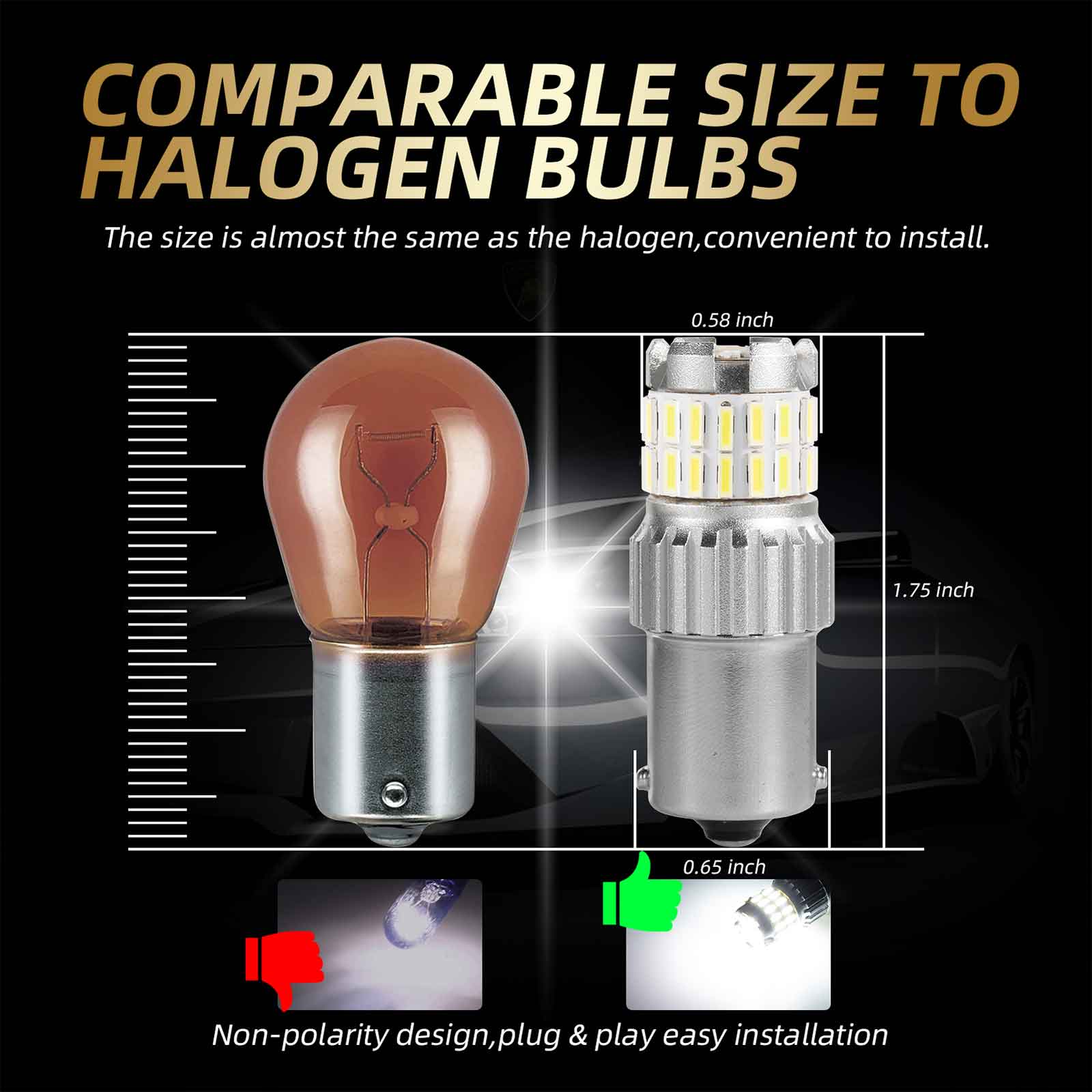 2x 1200lm a LED Canbus LED Diurne LED BIRT Generico bianco