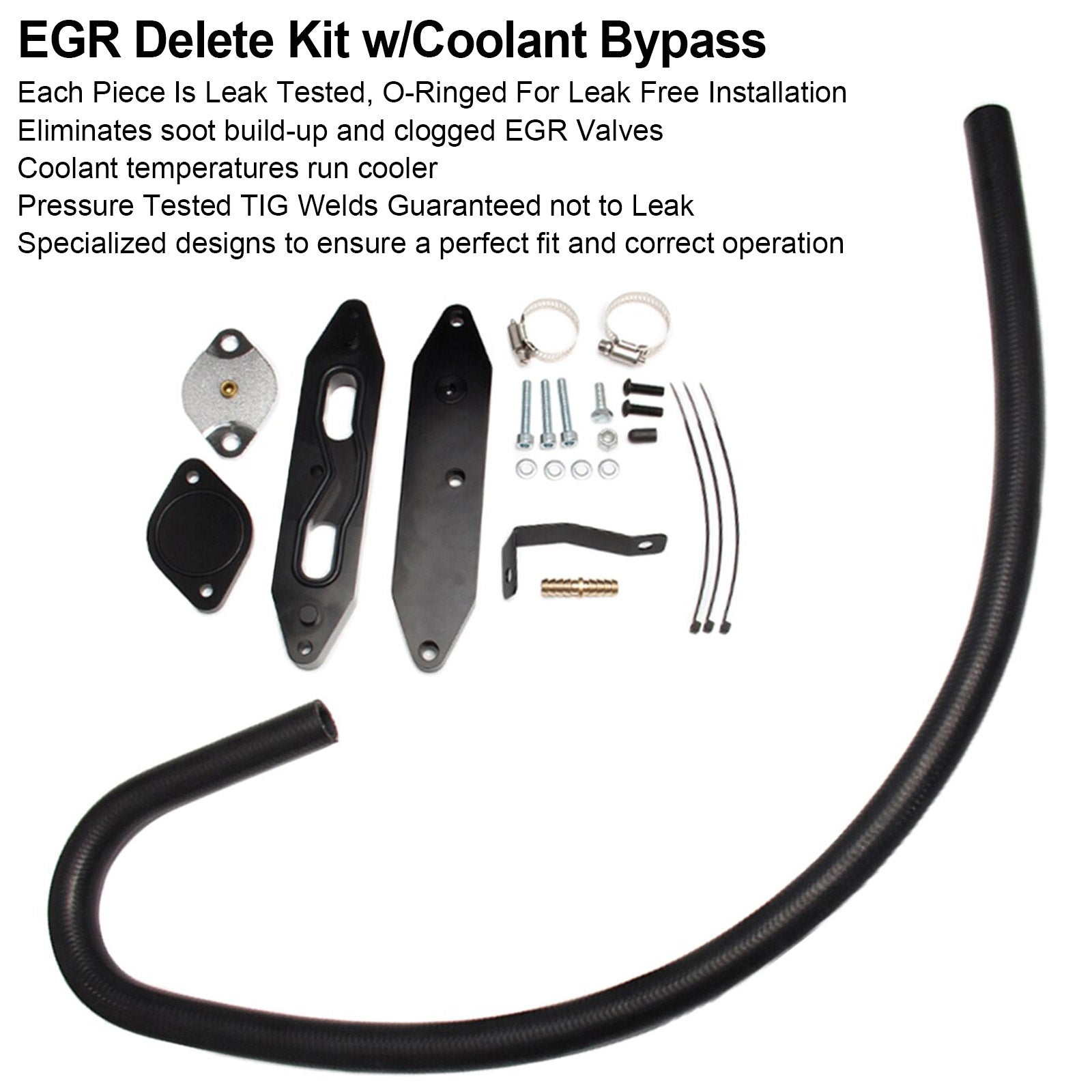 Kit de eliminación de EGR diésel Powerstroke de 6,7 L para Ford 2011-2019 con derivación de refrigerante genérico