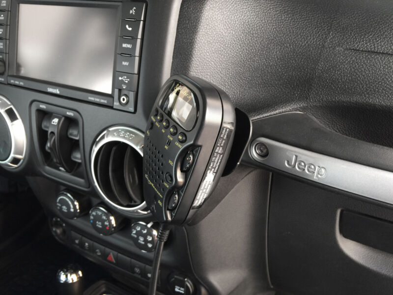 Para Jeep Wrangler JK 2011+ 75 WX ST CB Radio Soporte para micrófono Barra de agarre para pasajero