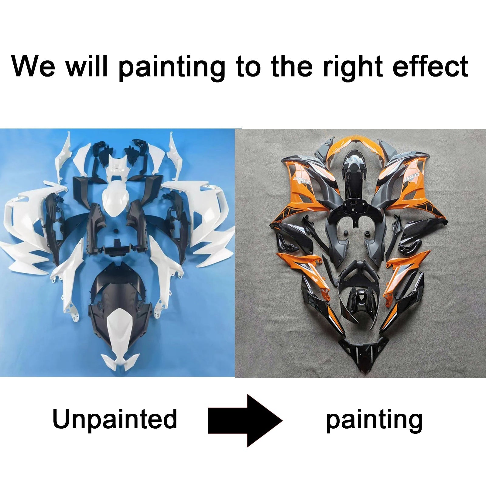 Amotopart Kawasaki ER-6F Ninja650 2020-2023 ABS carrosseriekuipset