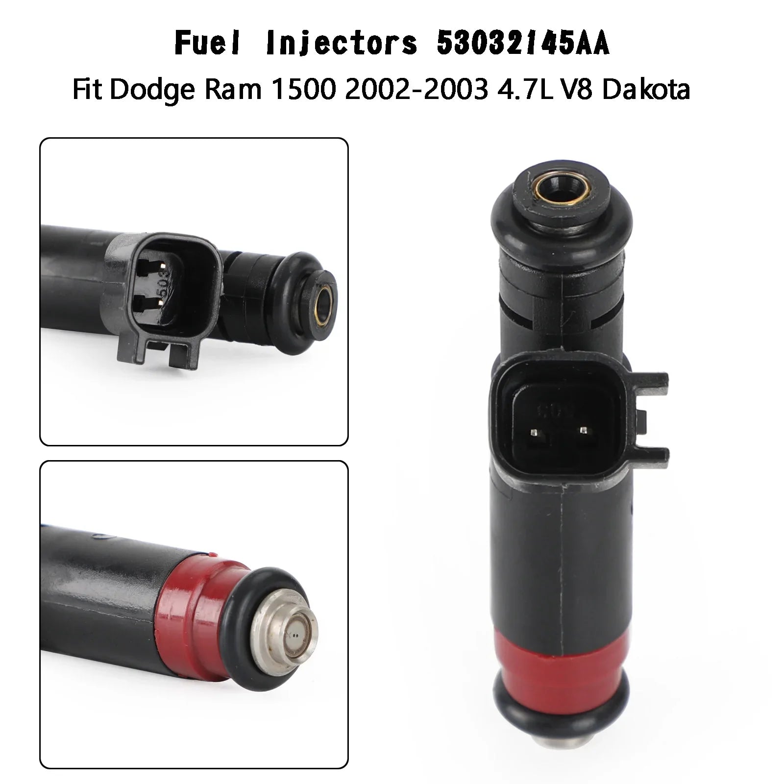 Erä 8 polttoaineen ruiskuttajaa 53032145AA Dodge Ram 1500 2002-2003 4,7 L V8 Dakota Generic