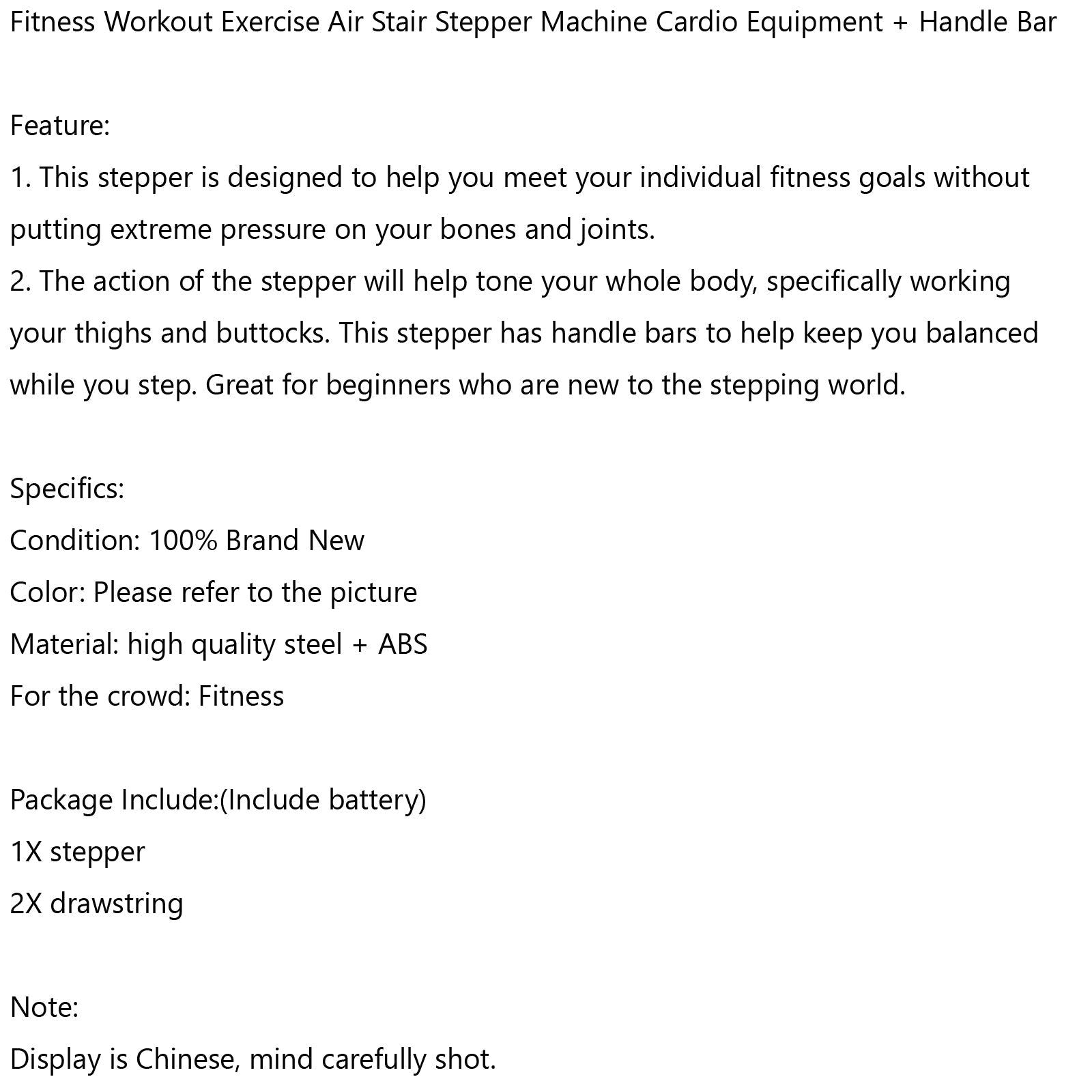 Fitnesstraining Oefening Air Stair Stepper Machine Cardio-apparatuur + stuur