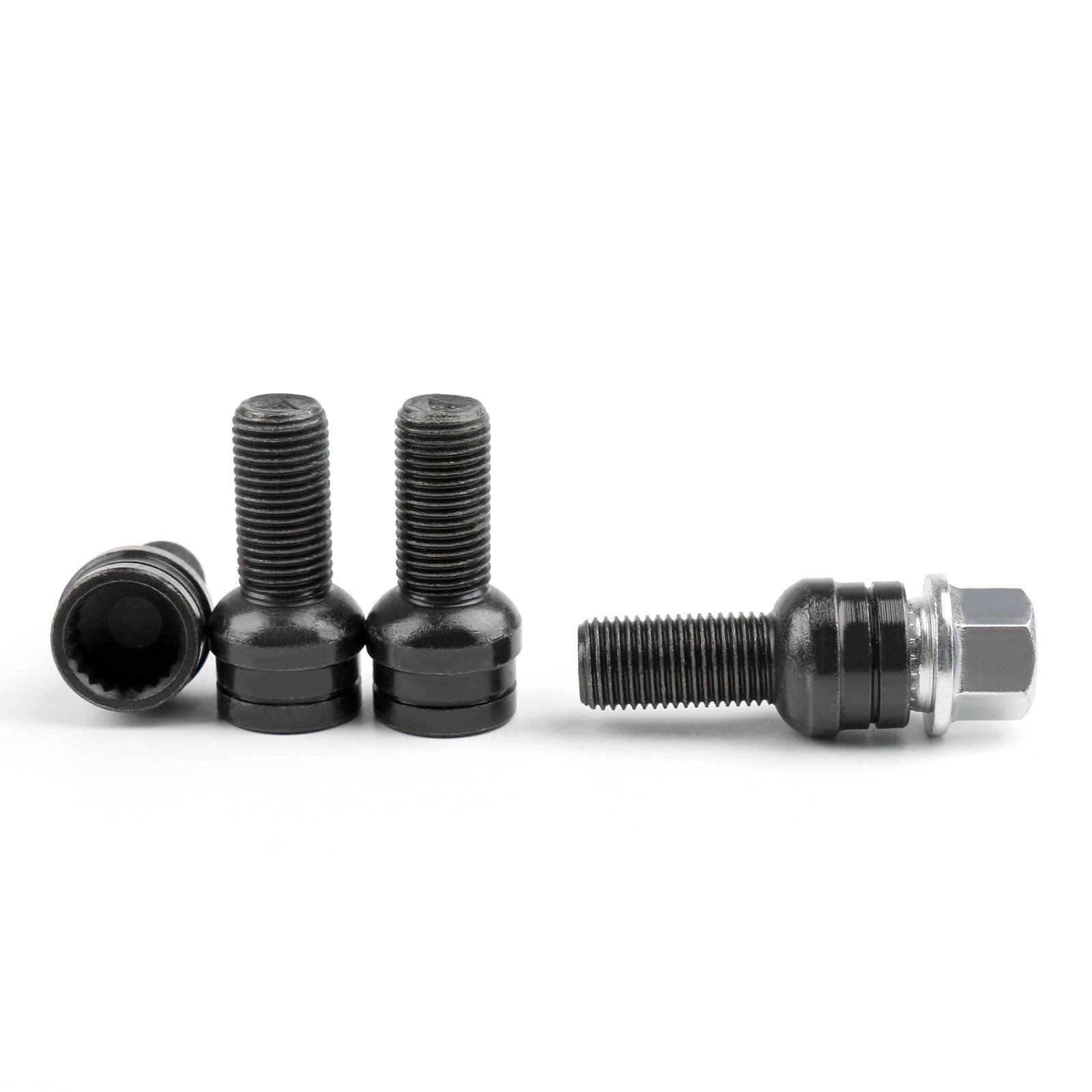 Zestaw 4 + 1 17 mm czarne śruby do kół i nakrętka zabezpieczająca do ogólnego VW Golf Beetle Passat Audi