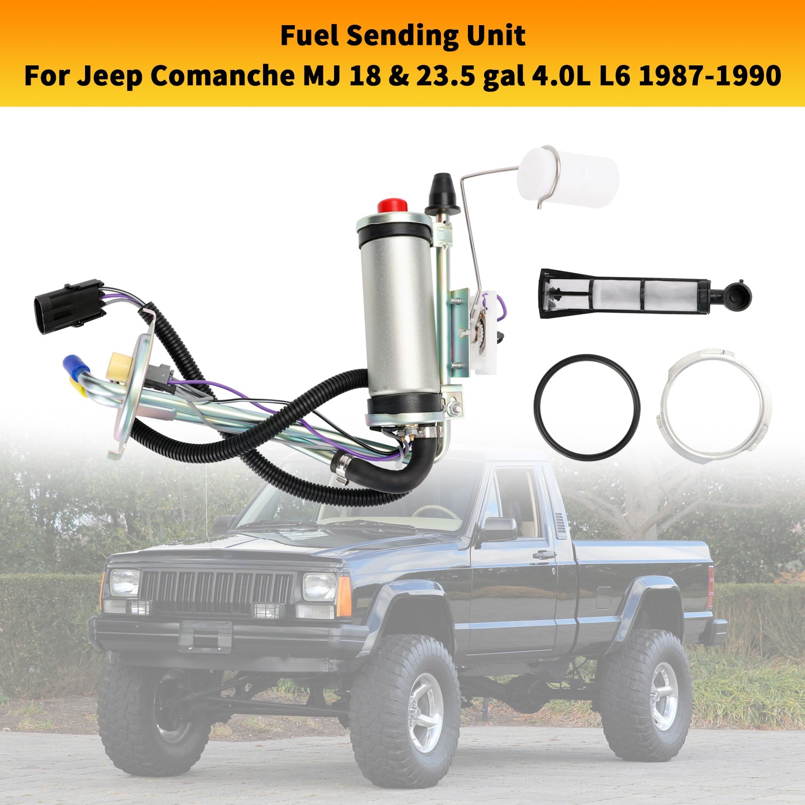 Jeep Comanche MJ 1987-1990 Unité d'envoi de réservoir de gaz avec FI avec pompe à carburant