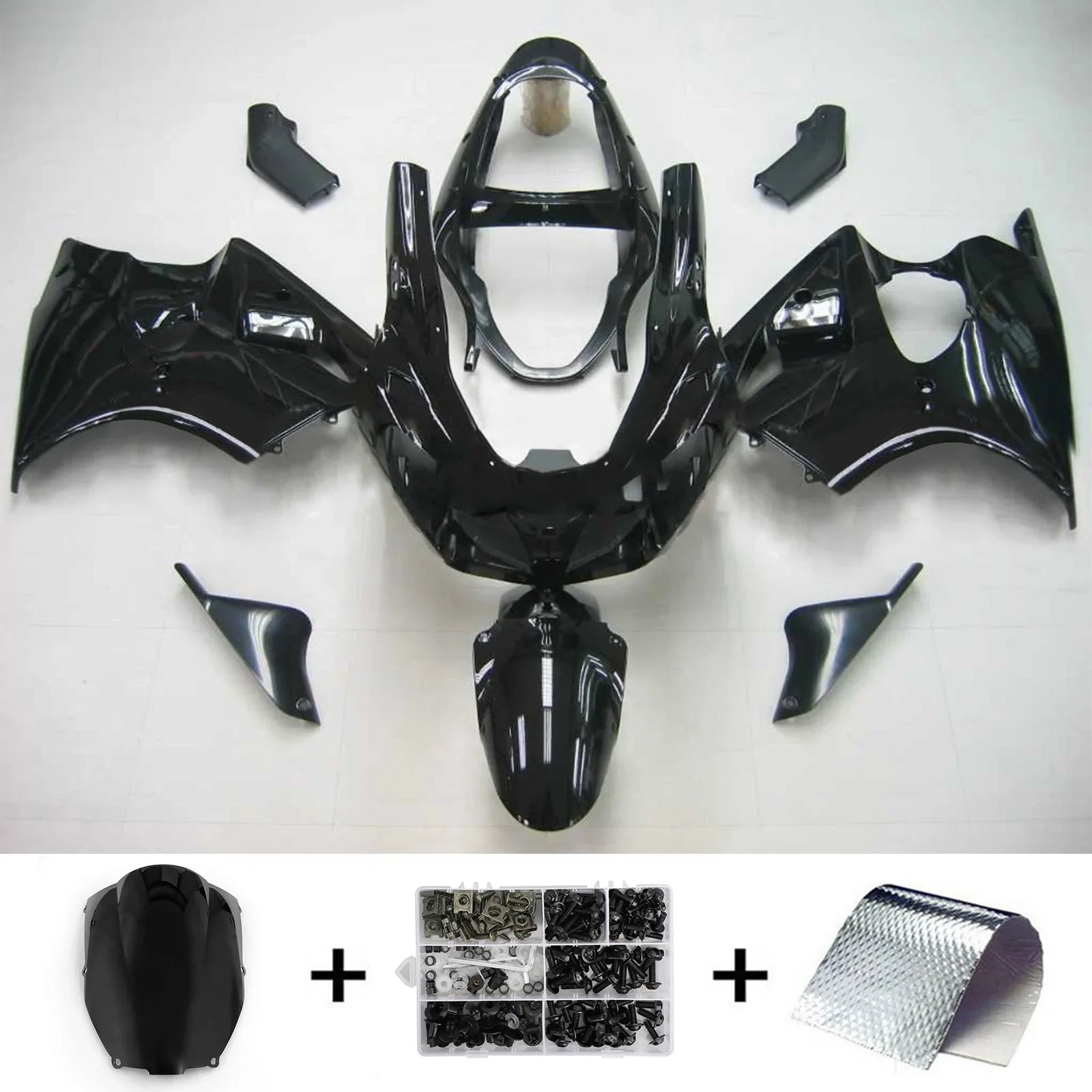 Zestaw owiewki Amotopart do Kawasaki ZX6R 636 2000-2002 ZZR600 2005-2008