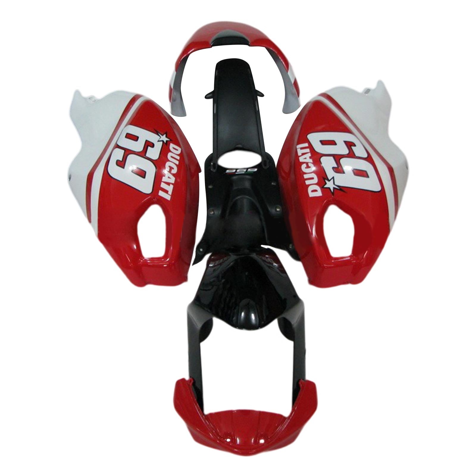 Amotopart Ducati Monster 696 796 1100 S EVO toutes années Kit de carénage carrosserie