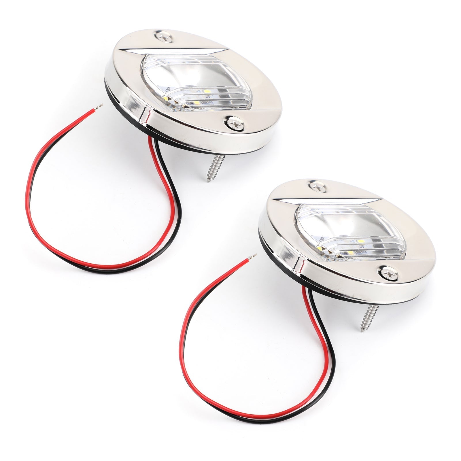 2pcs LED mornariška jahta jahta krom sidrno krmo svetlob