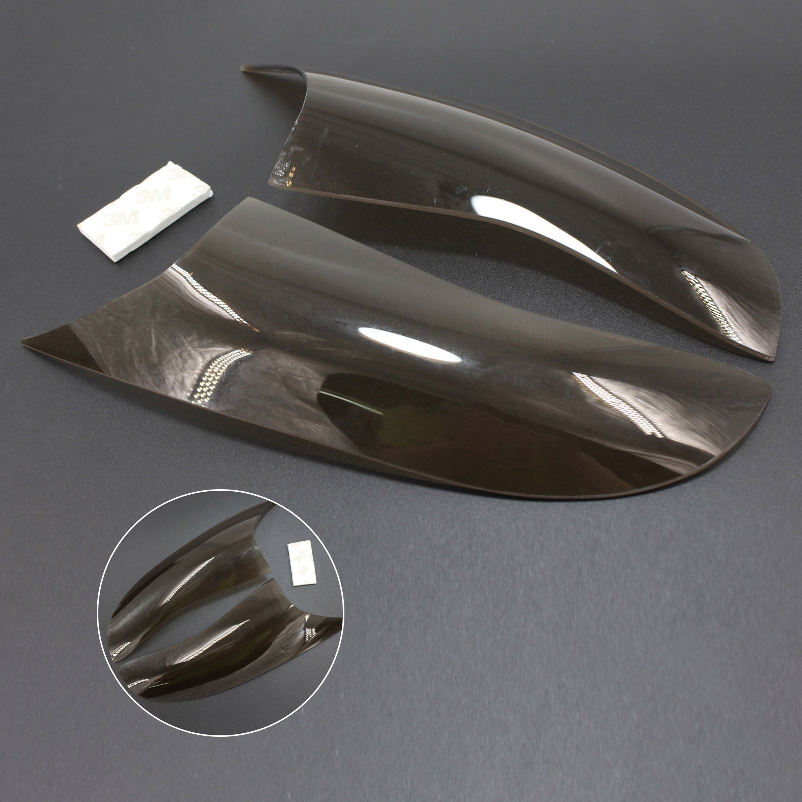 Etuvalon linssin suojaava kansi Kawasaki ZX-10R ZX 10R 16-18 Generic Smoke sopii