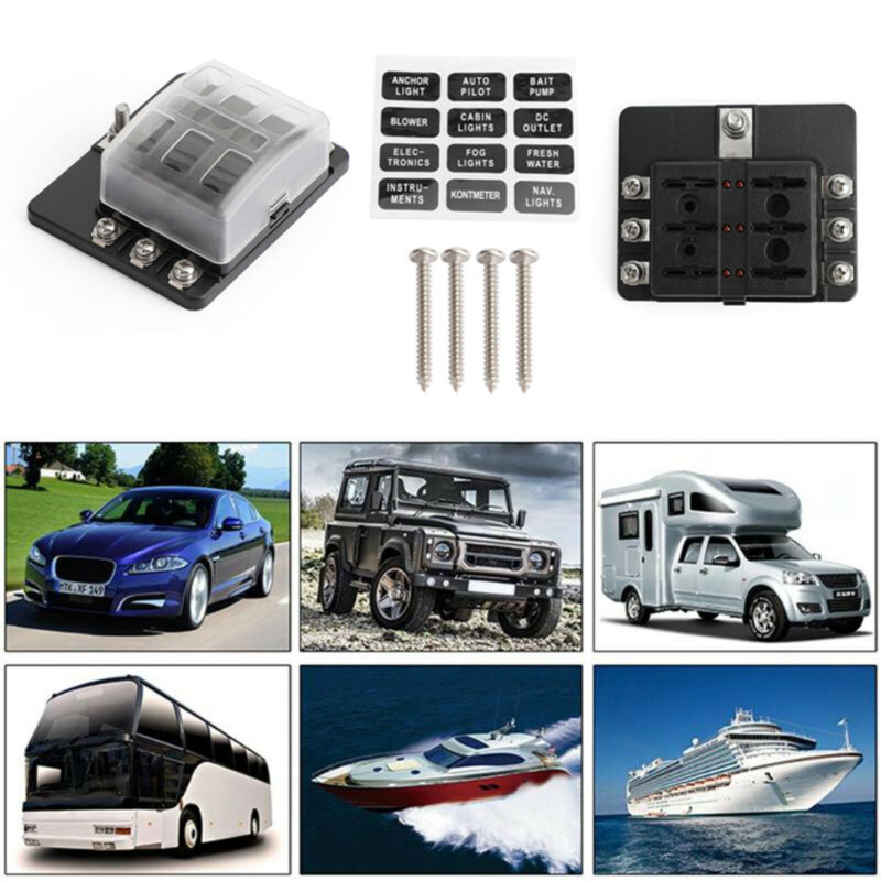 Blok LED uniwersalny bezpiecznik 2020 wskaźnik ostrza sposób 100A uchwyt 6 pudełek