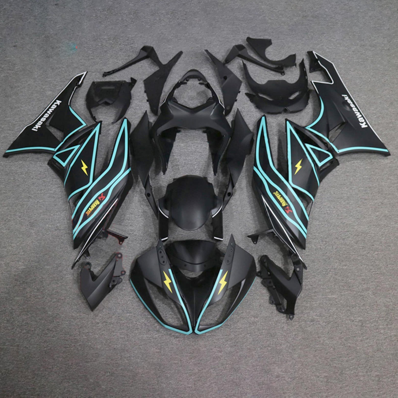 Amotopart Kawasaki ZX6R 636 2009-2012 ABS kunststof carrosseriekuipset