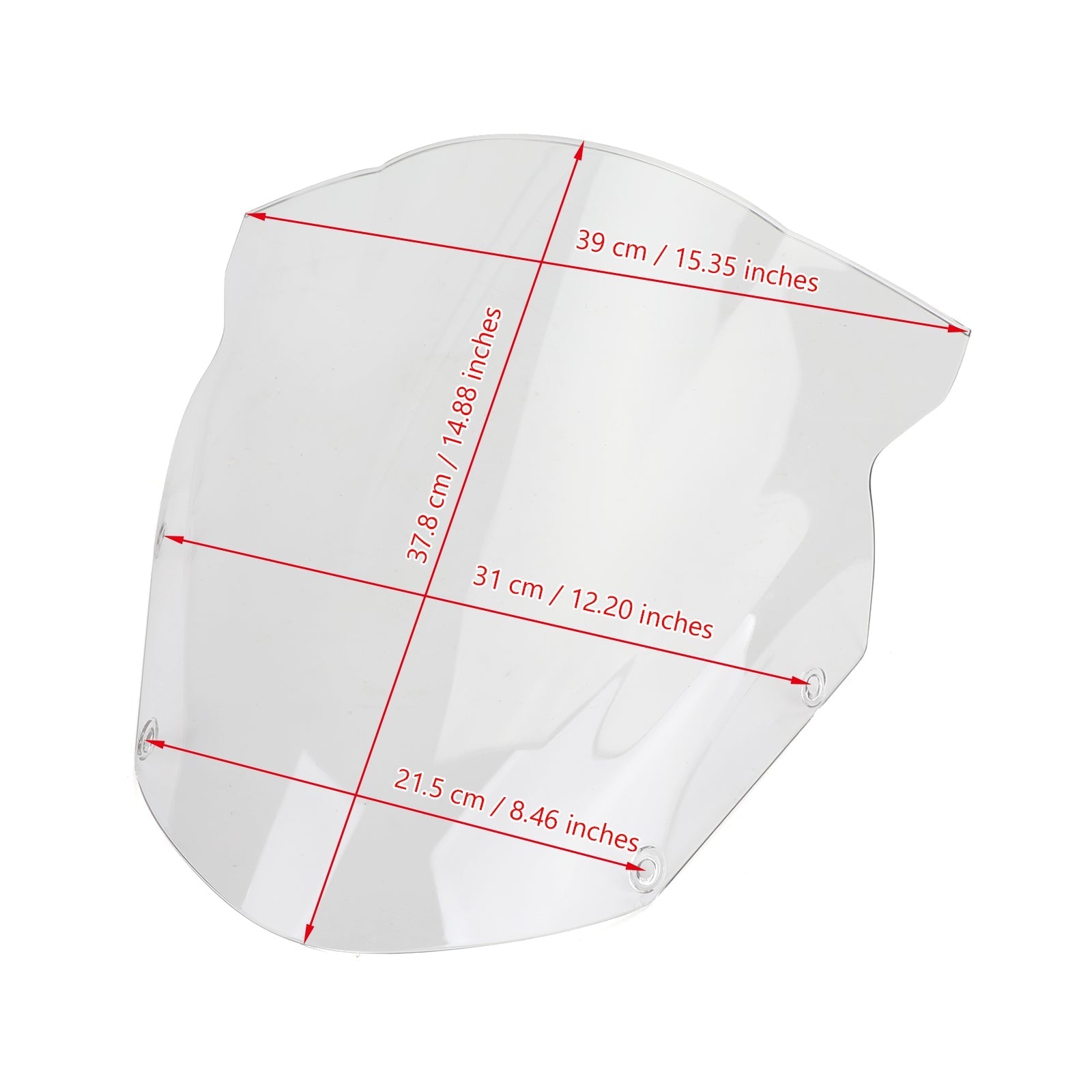 Parabrezza parabrezza per kawasaki ninja 650 er6f 2009-2011 generico