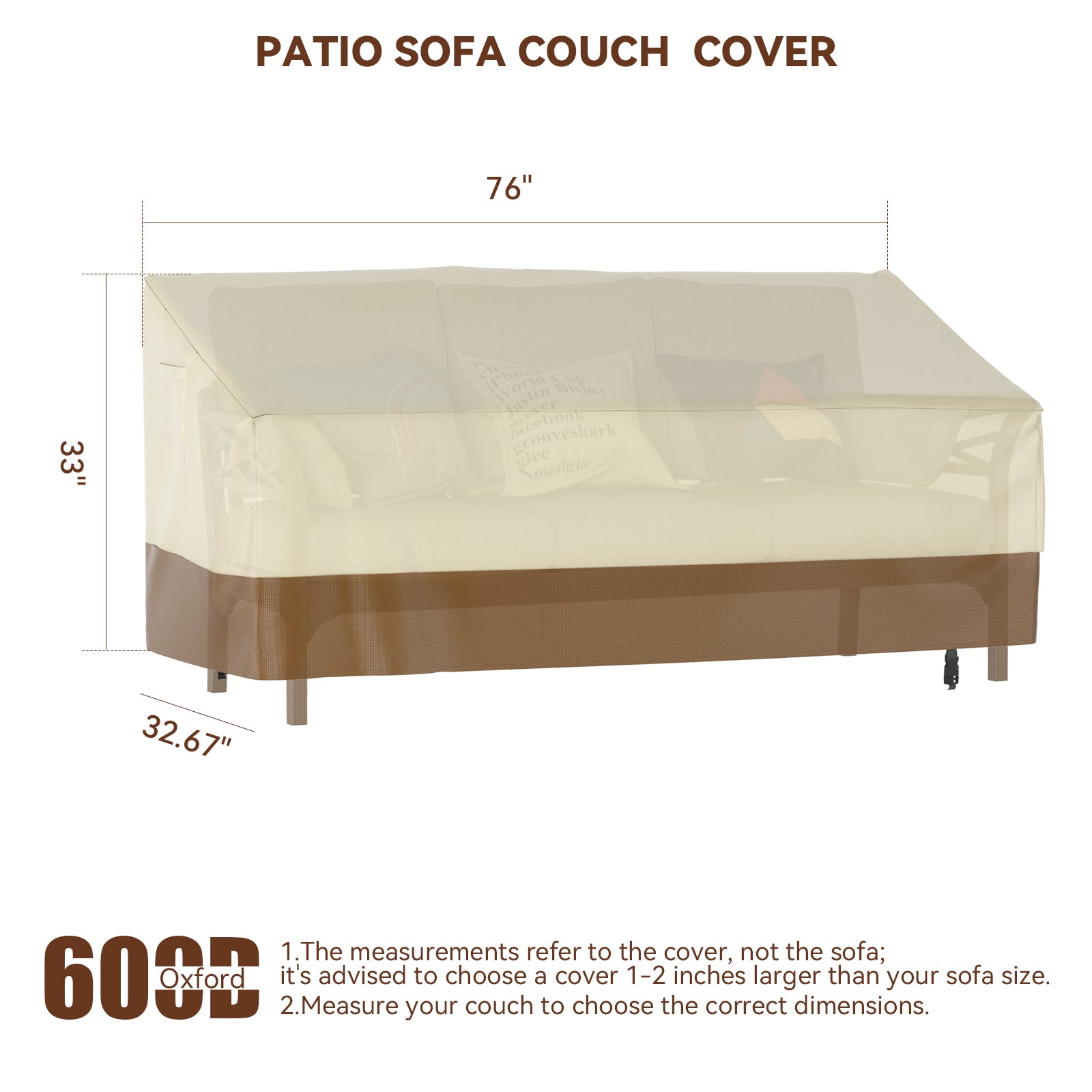 600D sofa, wodoodporne, dla mebli ogrodowych, na zewnątrz