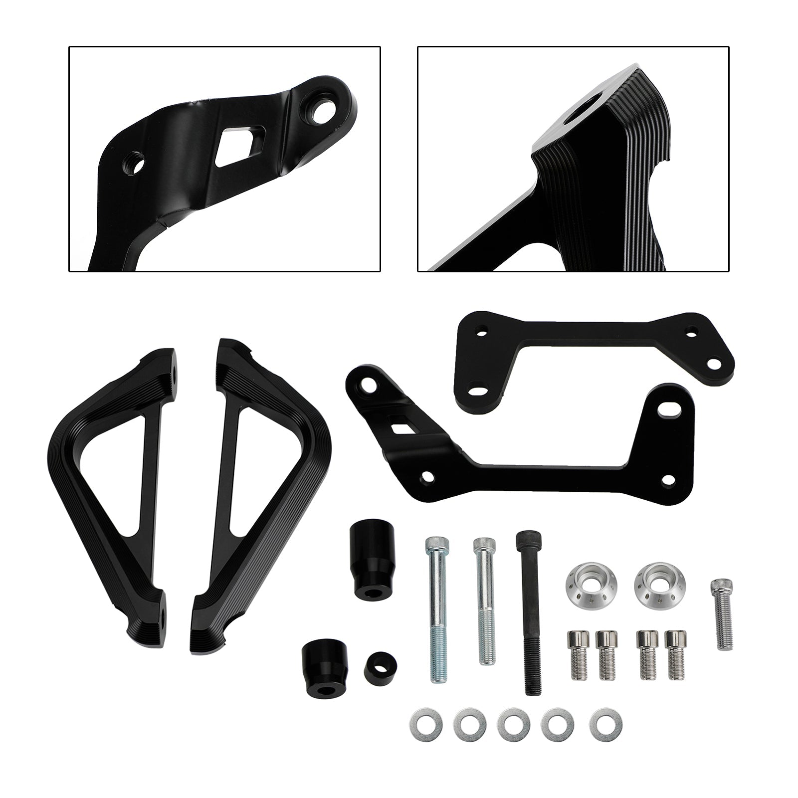 Yamaha Mt 09 Mt-09 2021 Plastikowe osłony silnika Slider Czarne Fedex Express