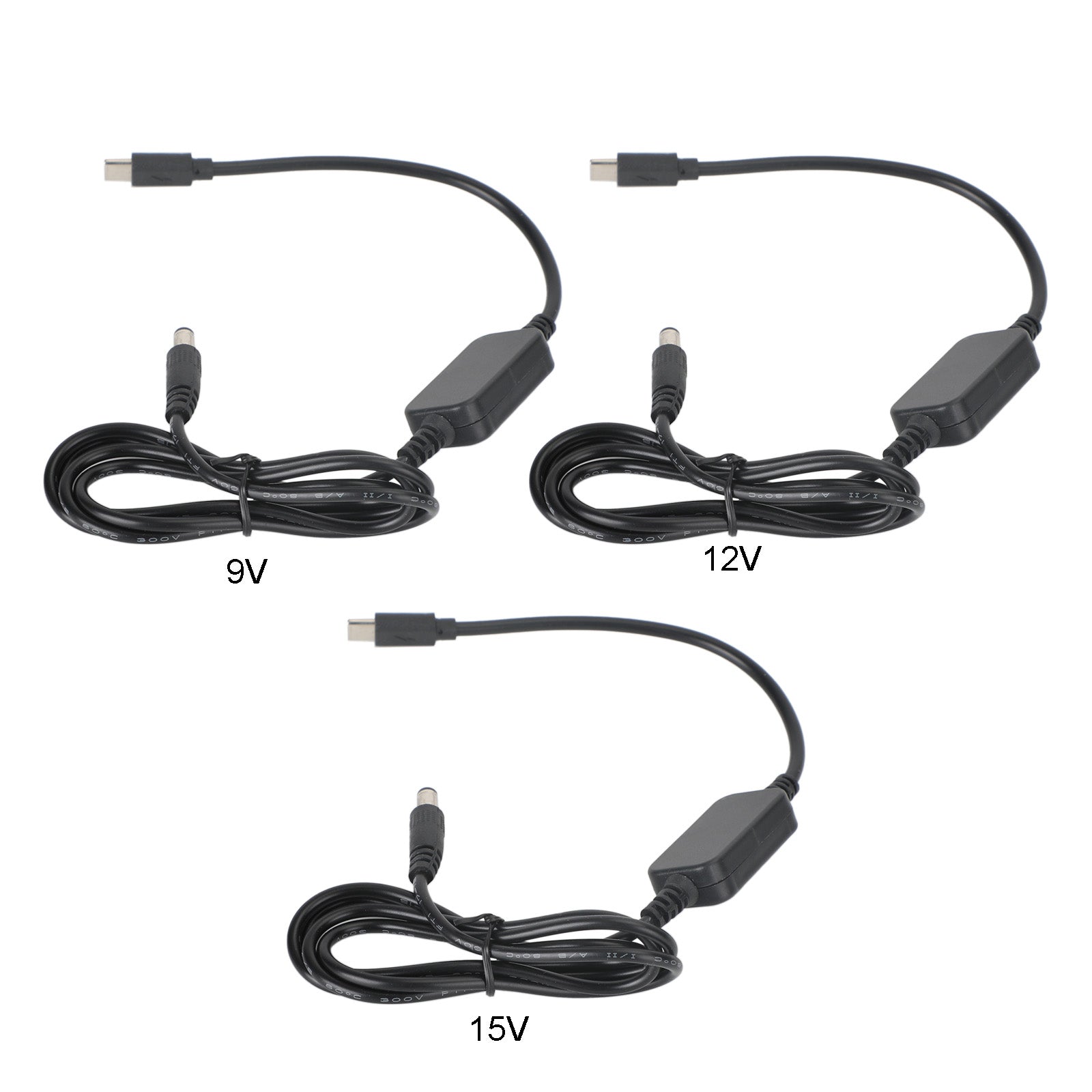 Adattatore USB a 9/12/15 V Volt 5,5 mm * 2,5 mm 1m da 39,37 pollici cavo del caricatore PD