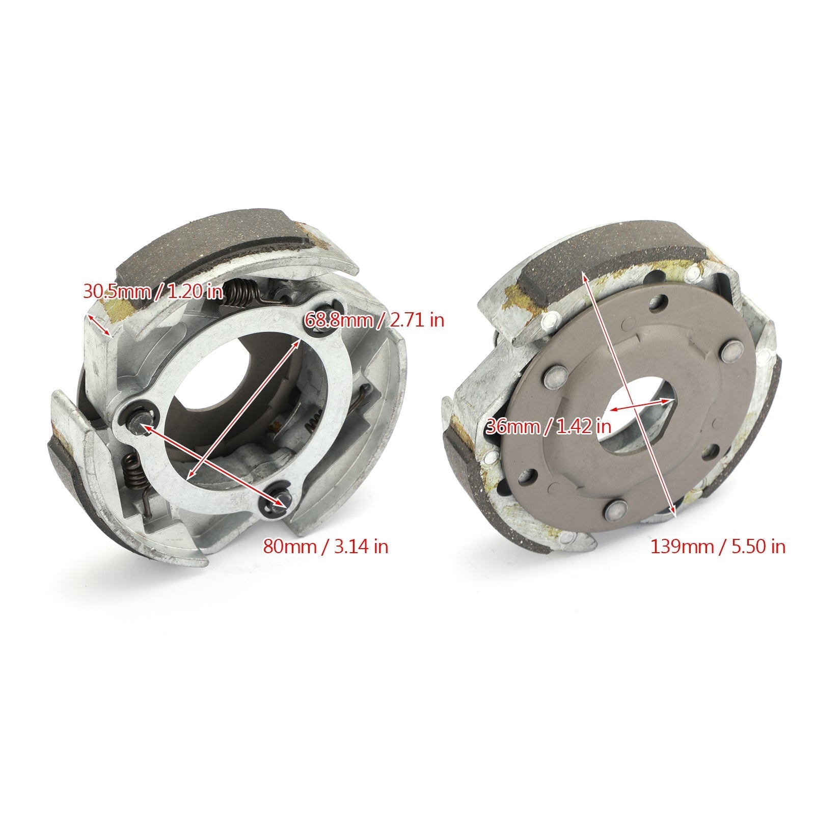 Portapattino frizione a bagno d'olio con molla per Linhai ATV BigHorn Goon Aeolus 260 300 generico