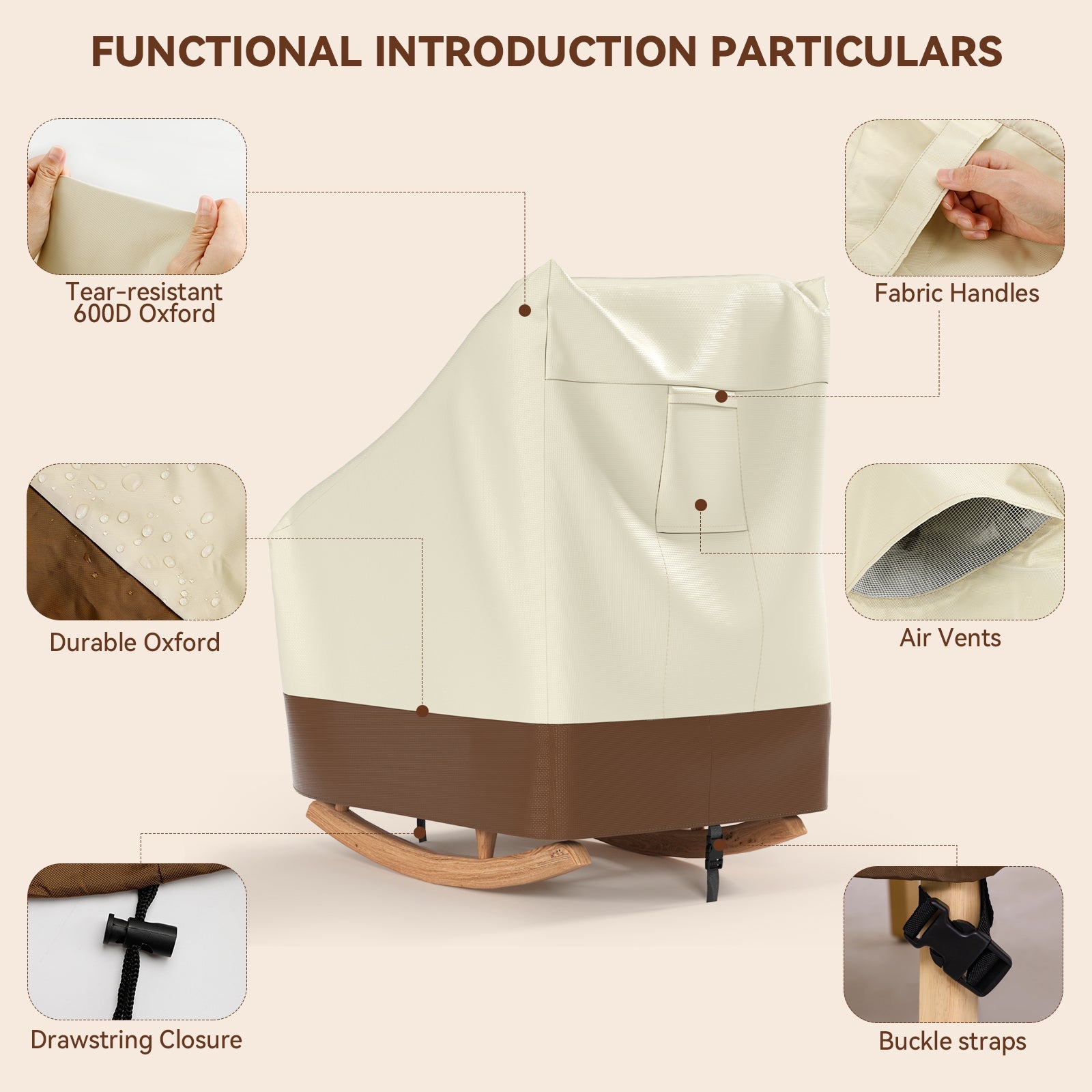 Pokrowiec na fotel bujany Patio Wodoodporny pokrowiec na meble ogrodowe