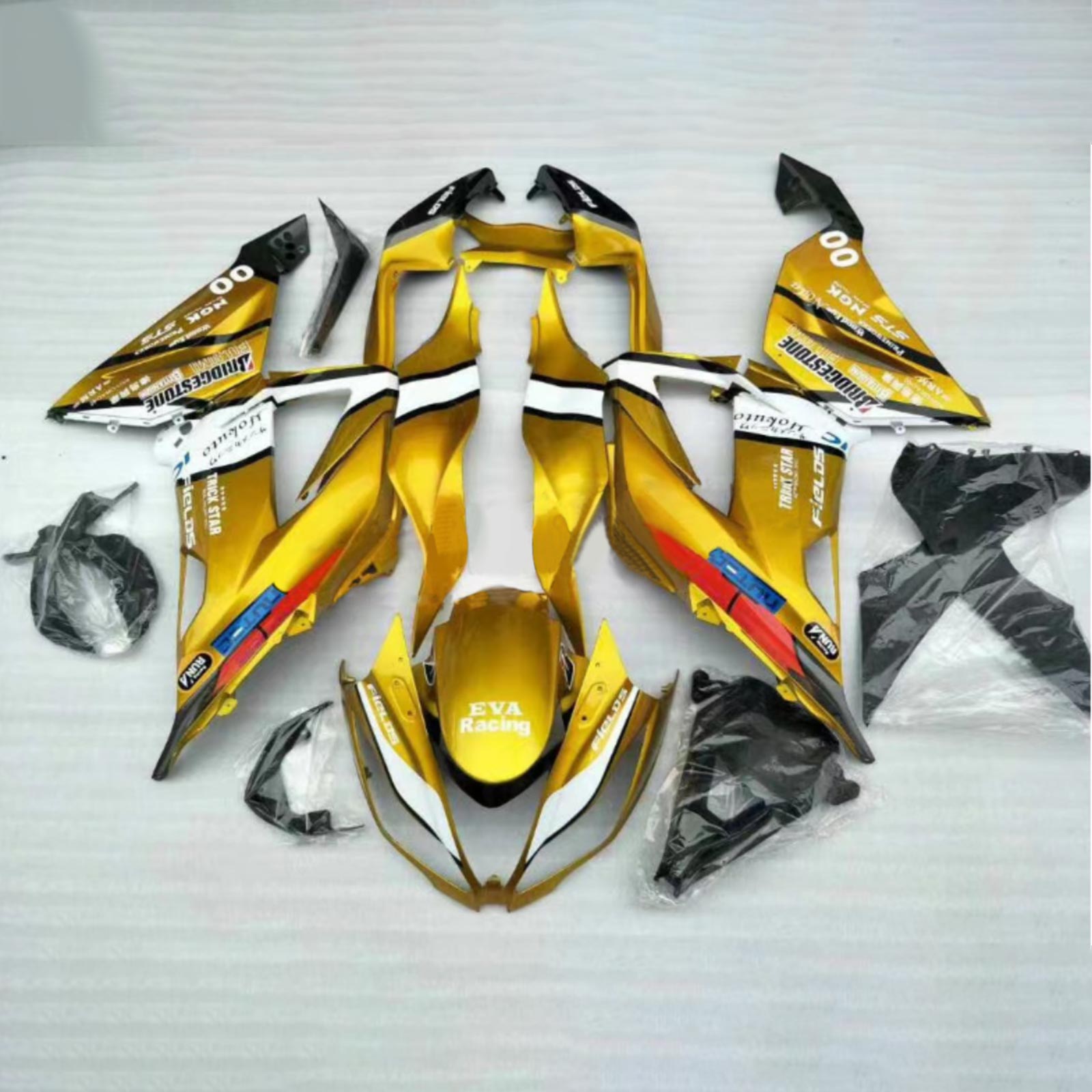 Amotopart Kawasaki ZX6R 636 2013-2018 ABS kunststof carrosseriekuipset