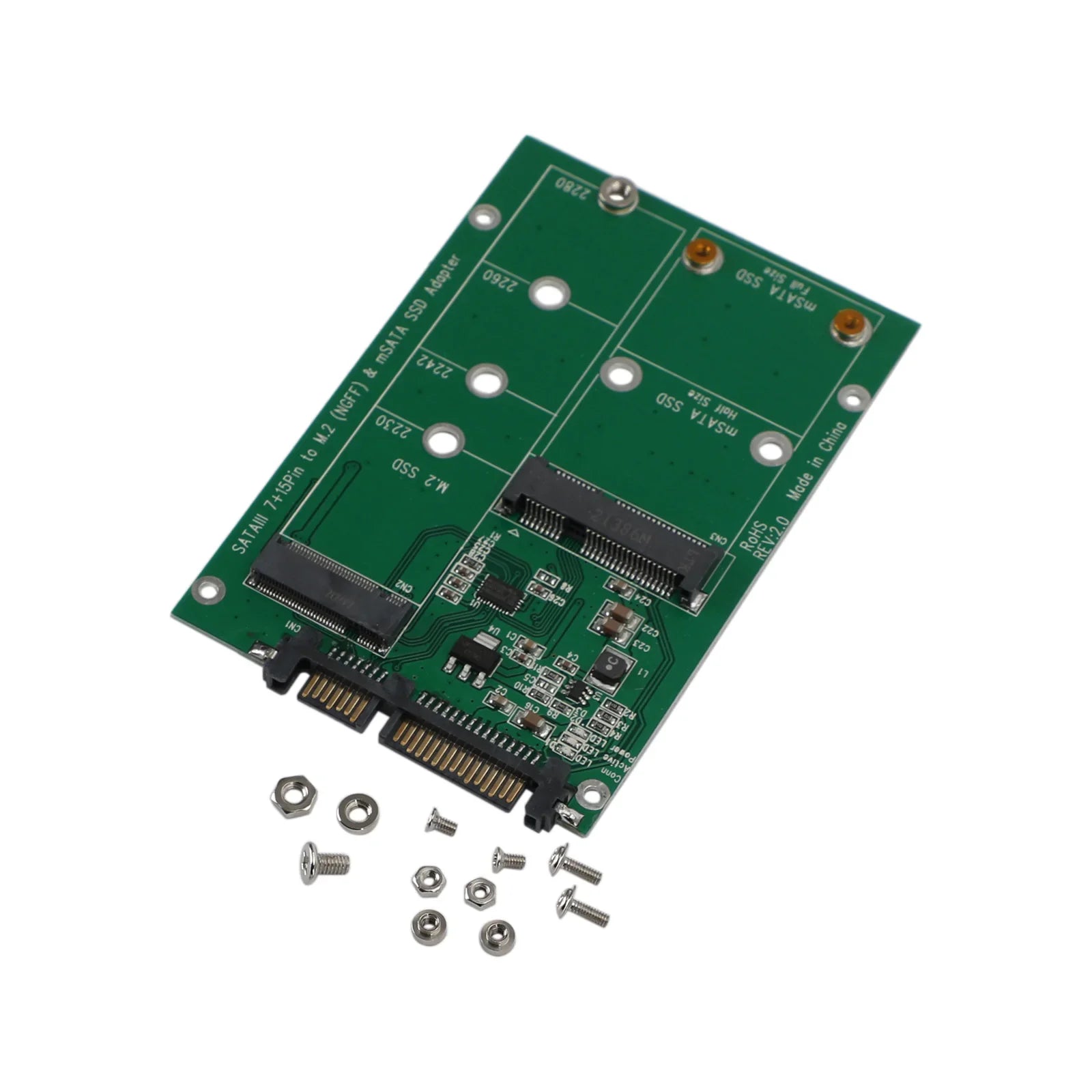 Disque dur SSD M.2 NGFF mSATA vers adaptateur SATA 3 convertisseur de carte PCI-E