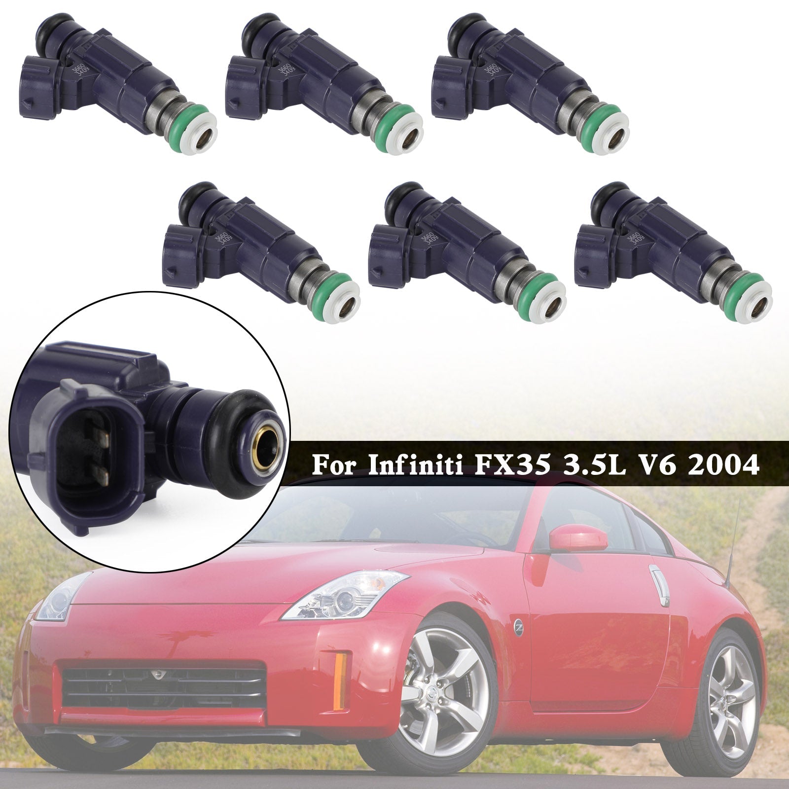 6PCS Injecteurs de carburant FBJC100 Fit Nissan 350Z 2003-04 Fit Infiniti G35 2003-2004
