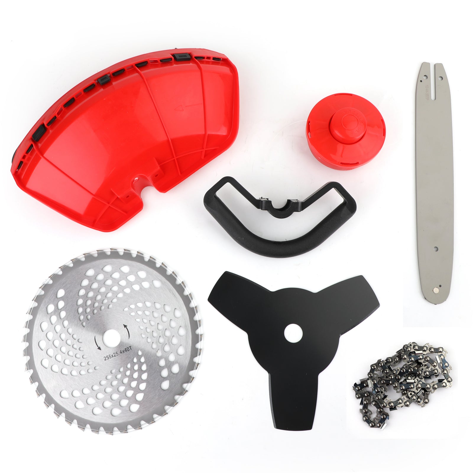 Benzynowe nożyce do żywopłotu 5 w 1 o pojemności 52 cm3, piła łańcuchowa, kosa do zarośli, piła na wysięgniku, narzędzia zewnętrzne