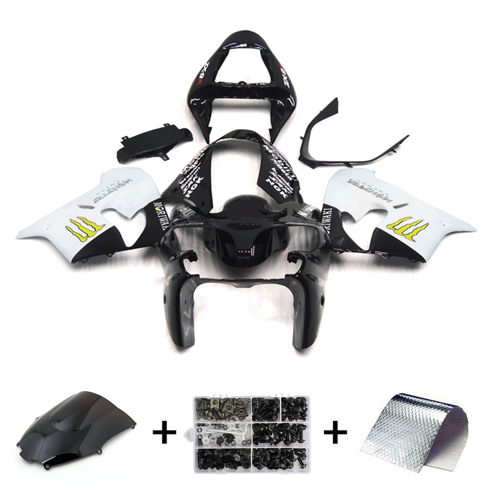 Amotopart Kawasaki ZX9R 2002-2003 ABS kunststof carrosseriekuipset