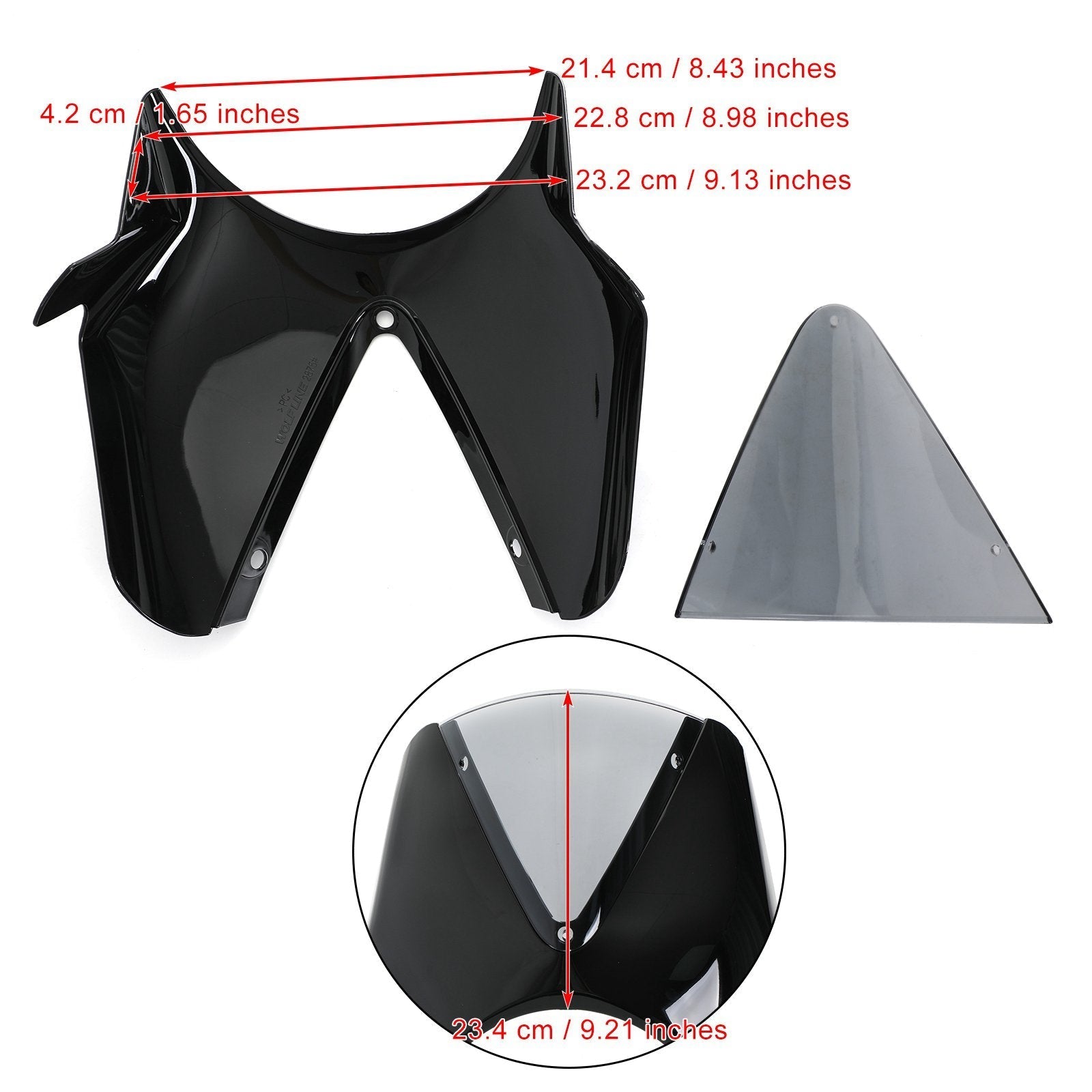 Parabrezza motociclistico in plastica ABS per Yamaha XSR700 XSR900 2020 Generico