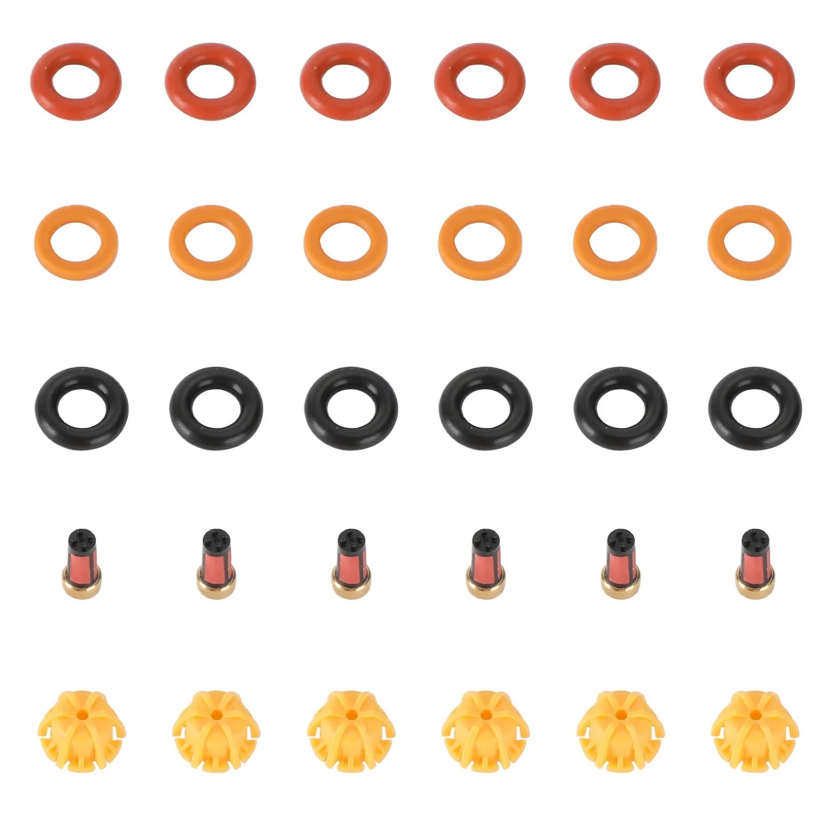 6x Kit di riparazione iniettori carburante per BMW M3/323is/325is/525i E36/E34/M50/S50 generico