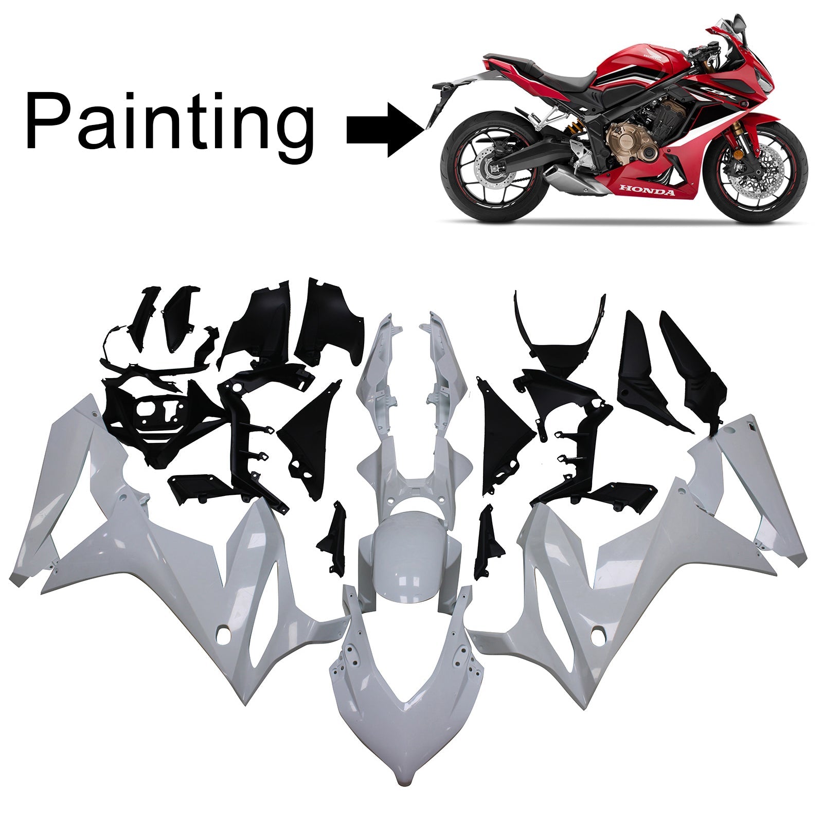 Amotopart Honda CBR650R 2021-2022 Kit Carrosserie Plastic Abs