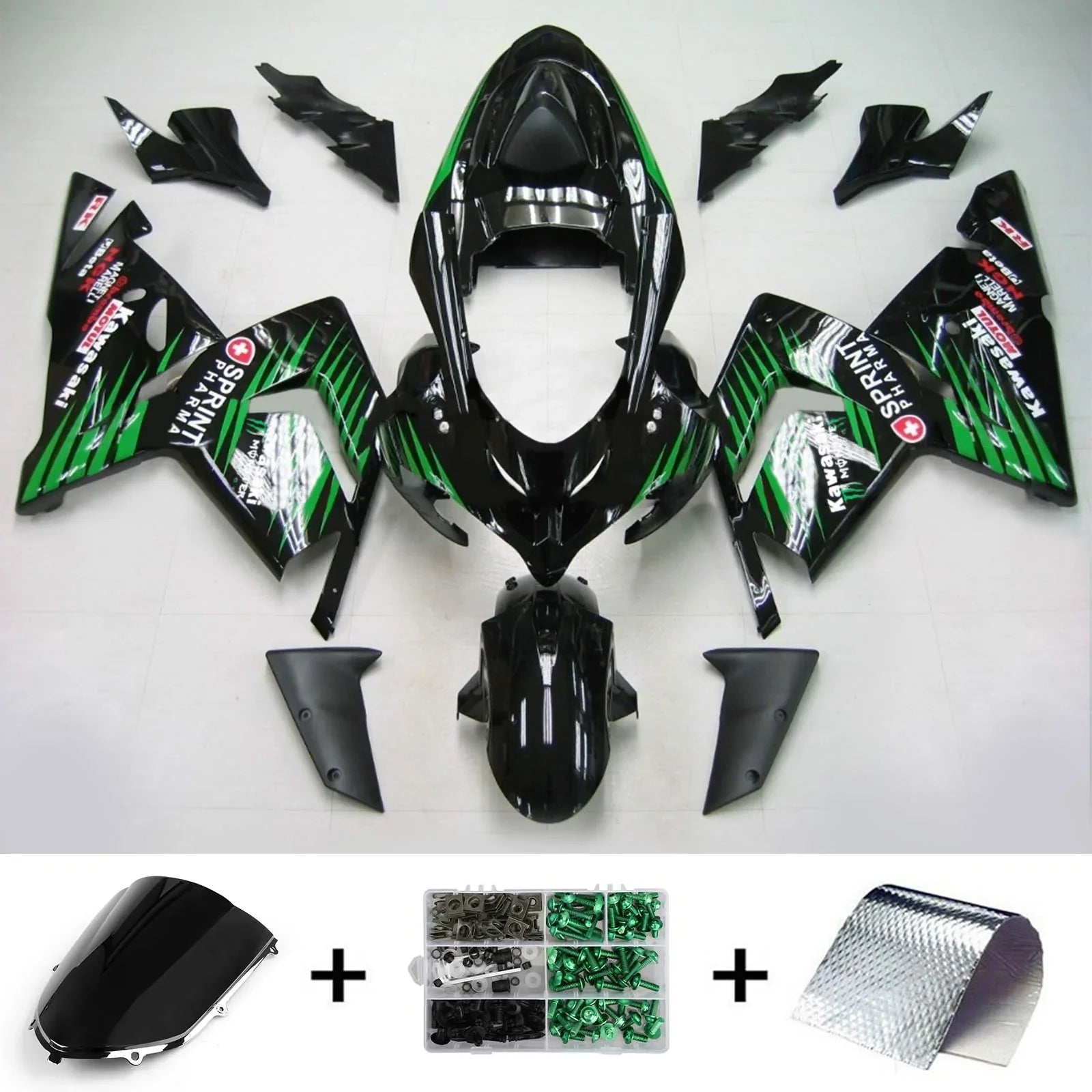 Amotopart kuipset voor Kawasaki ZX10R 2004-2005 Generiek