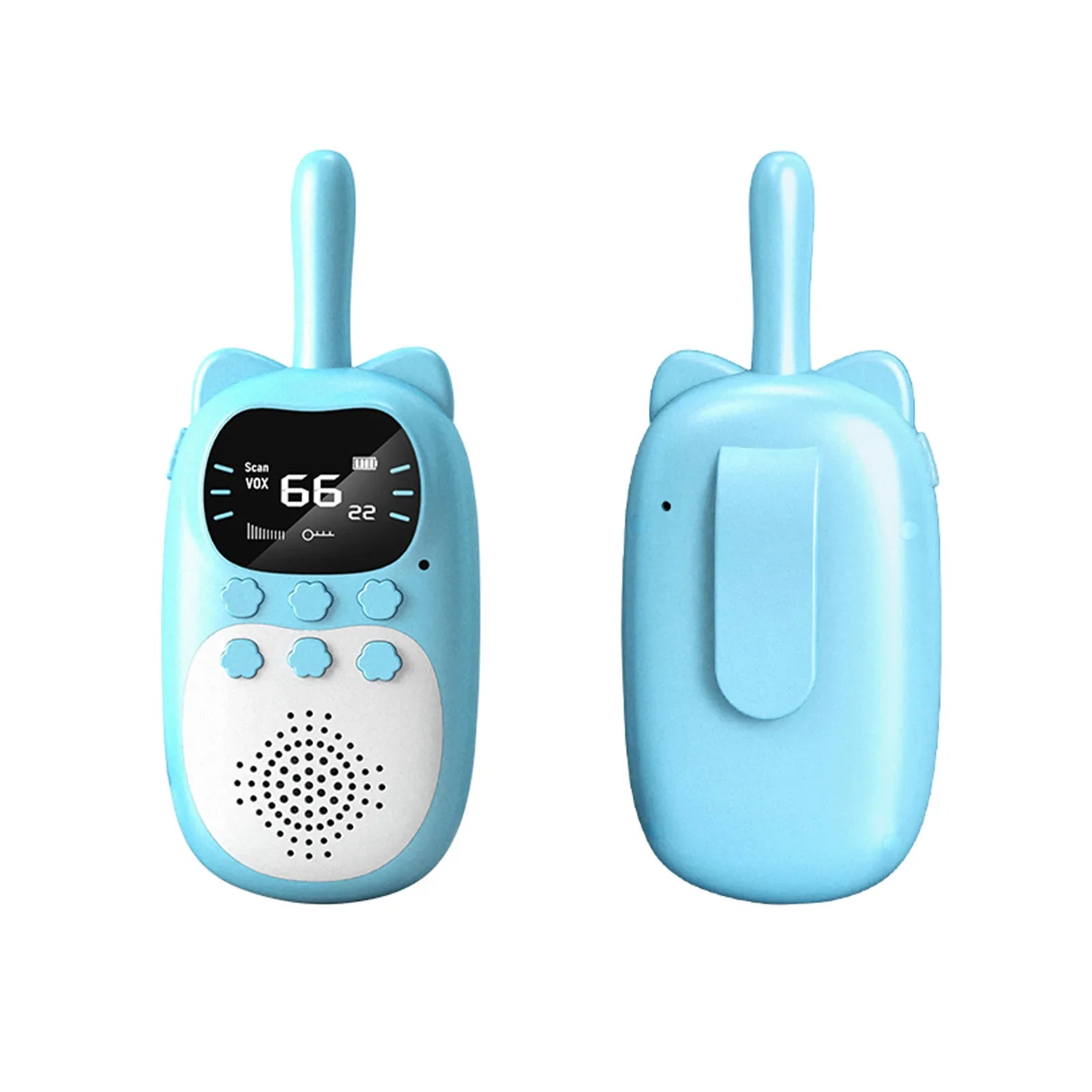Pack de 2 Talkies-walkies Enfants - Portée 3 km - 22 Canaux - Lampe de Poche - Rechargeable