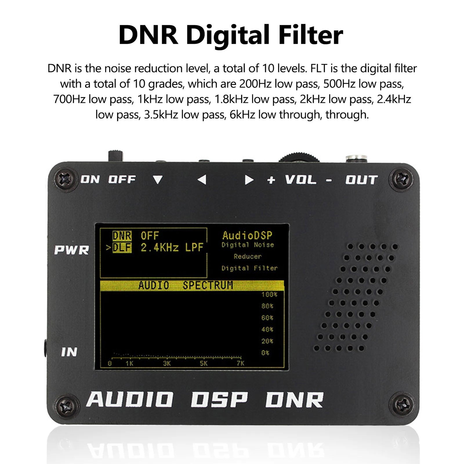 Audio DSP Ruisonderdrukking DNR Digitale filterradio SSB YAESU ICOM + luidspreker