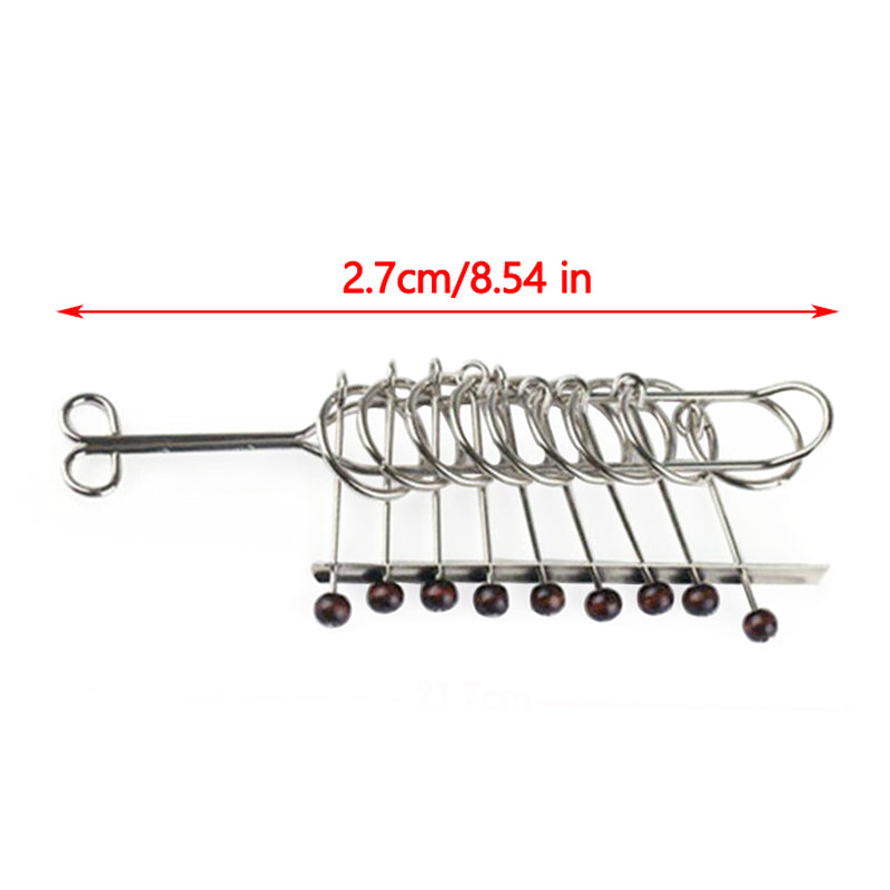 Rompecabezas de metal tradicional, rompecabezas clásico chino de 9 anillos vinculados, juguetes