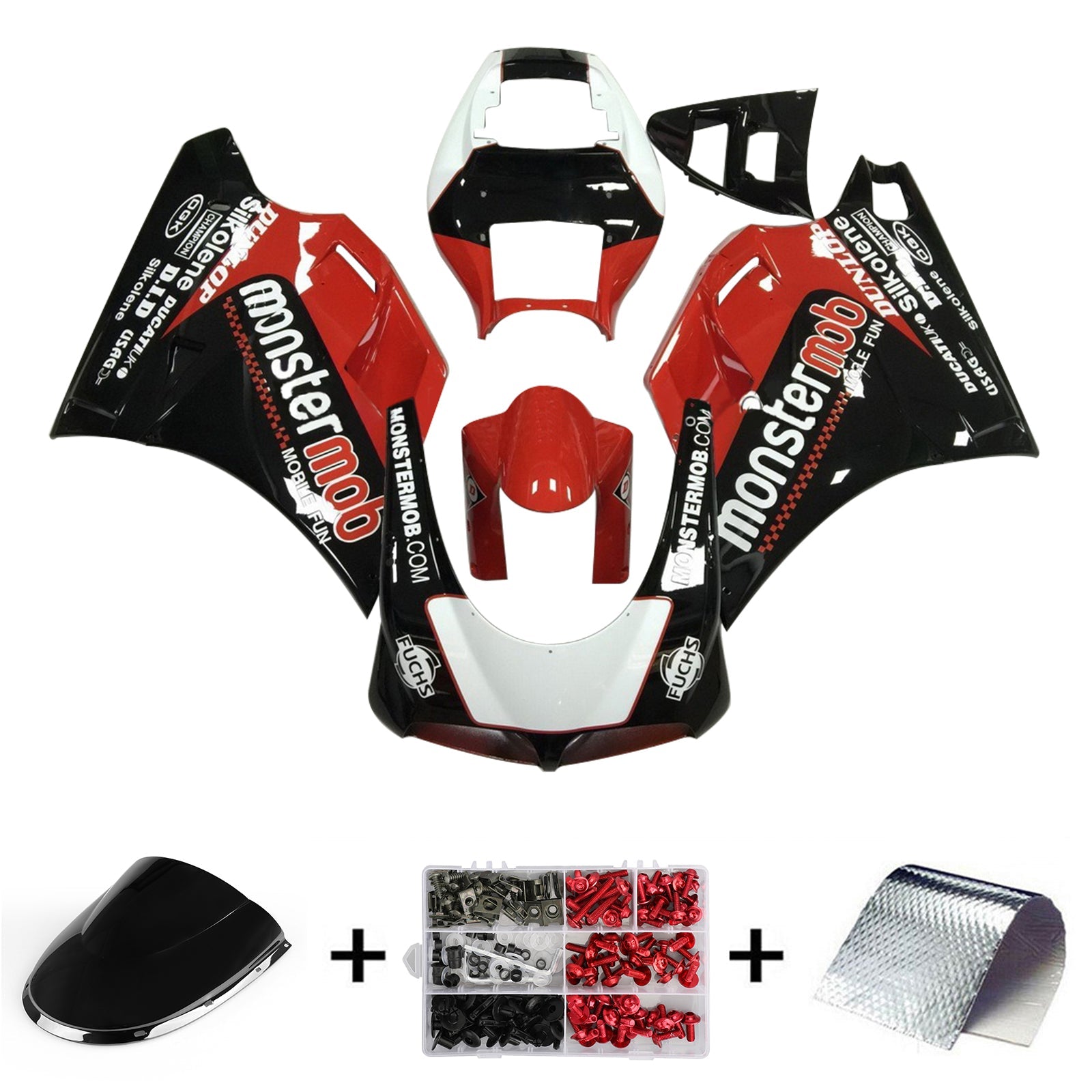 Amotopart Ducati 996 748 1996-2002 Zestaw nadwozia ABS Fairing