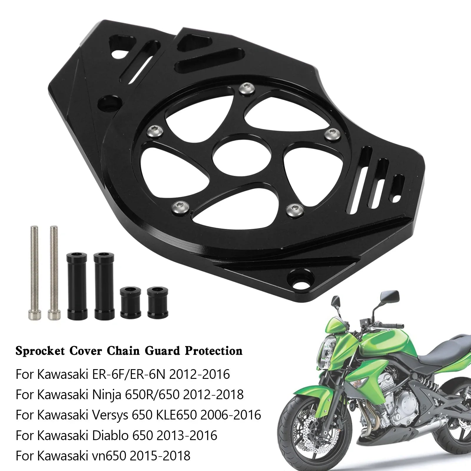 Kawasaki Ninja Vulcan 650 ER-6N Pignon Ochrona łańcucha pokrycia