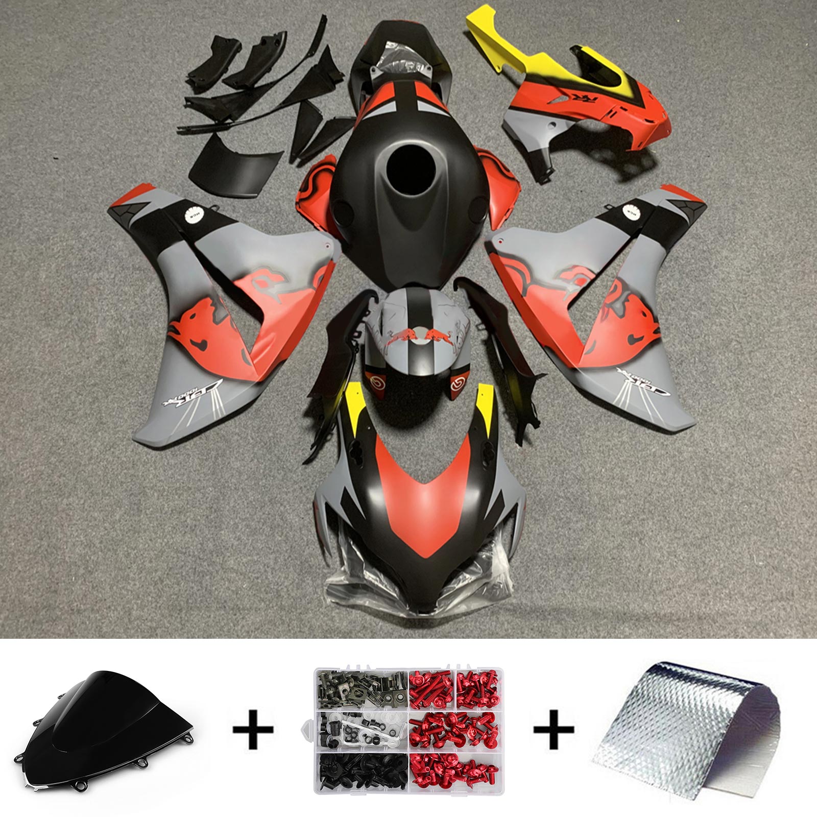 Amotopart Honda CBR1000RR 2008-2011 ABS muovinen korin suojasarja