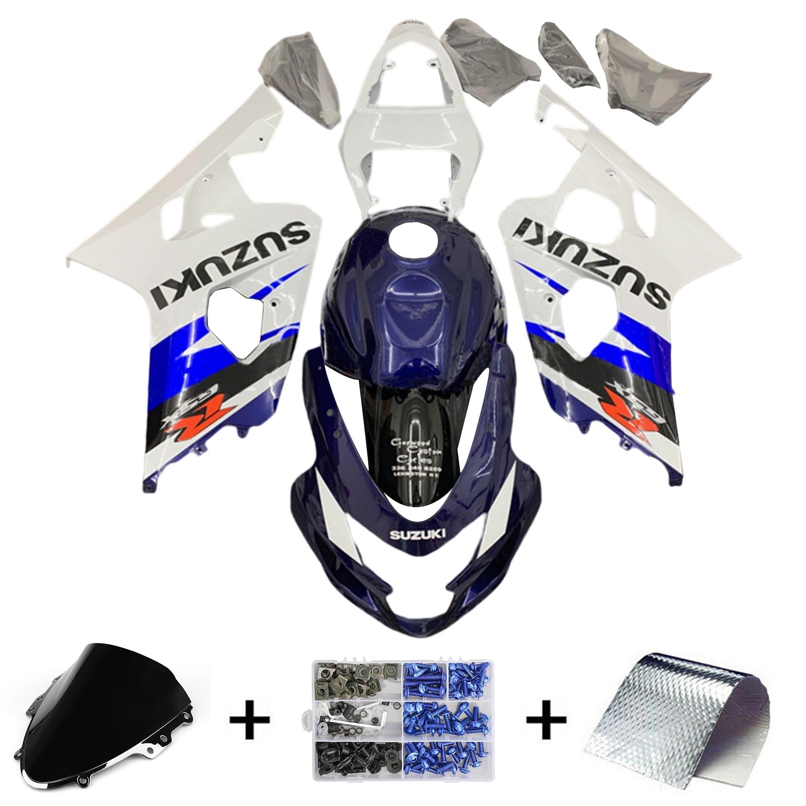 Amotopart Suzuki GSXR 600/750 2004-2005 K4 ABS kunststof carrosseriekuipset