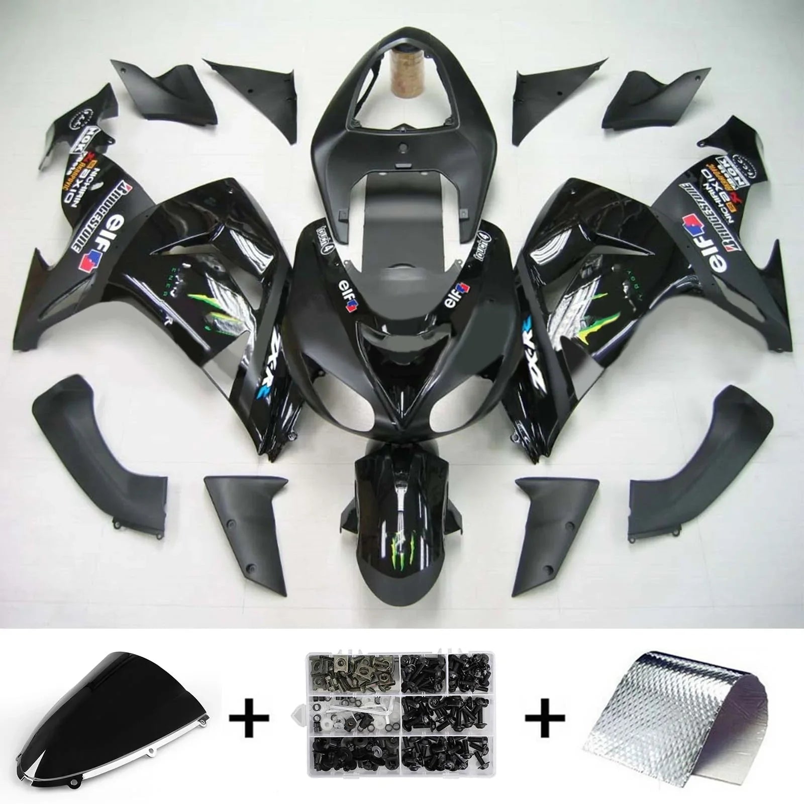 Kit de carénage Amotopart pour Kawasaki ZX10R 2006-2007 Générique