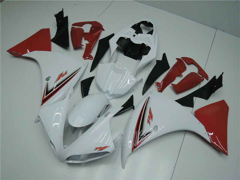 Amotopart Injectie ABS Plastic Kuip Geschikt voor Yamaha YZF R1 2009-2011 Rood Wit Generiek