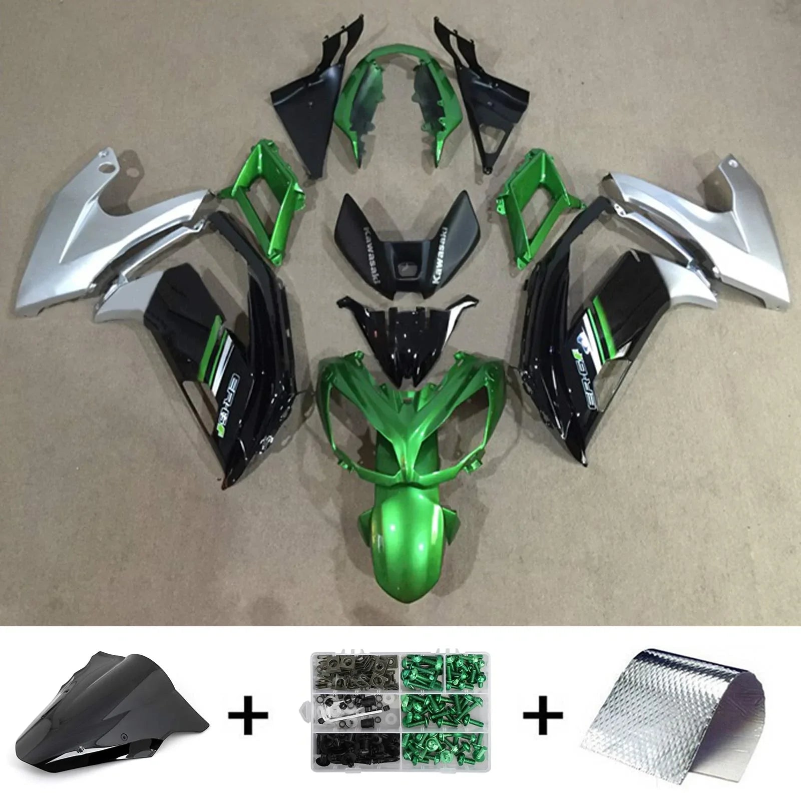 Kit de carénage Amotopart pour Kawasaki ER6F/Ninja650 2012-2016 générique