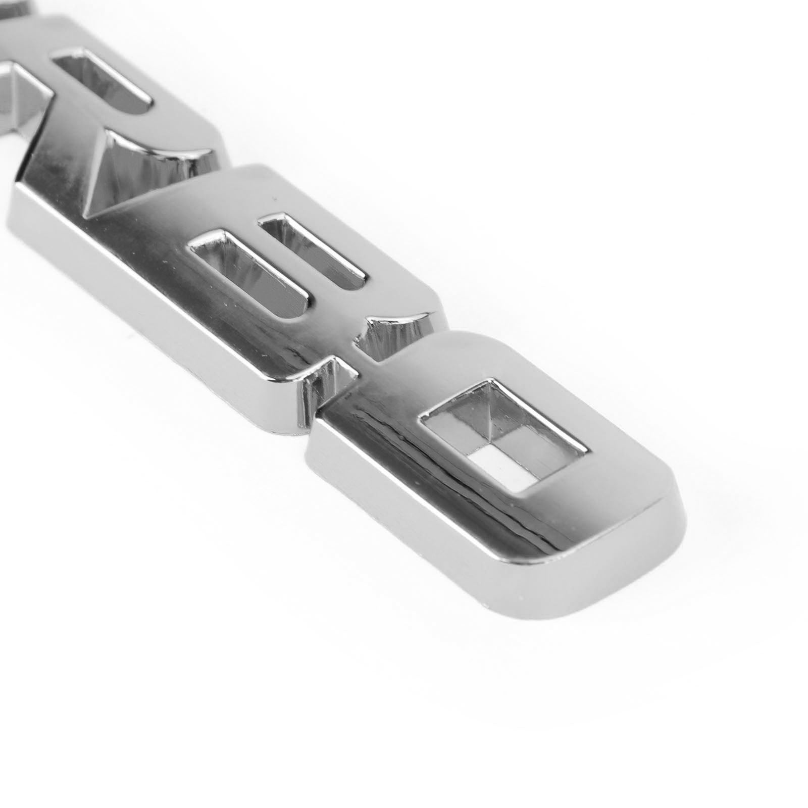 3D Metal Turbo Logo Emblema Emblema Insignia Pegatina Tronco de troncal Calcomanía de plata genérica