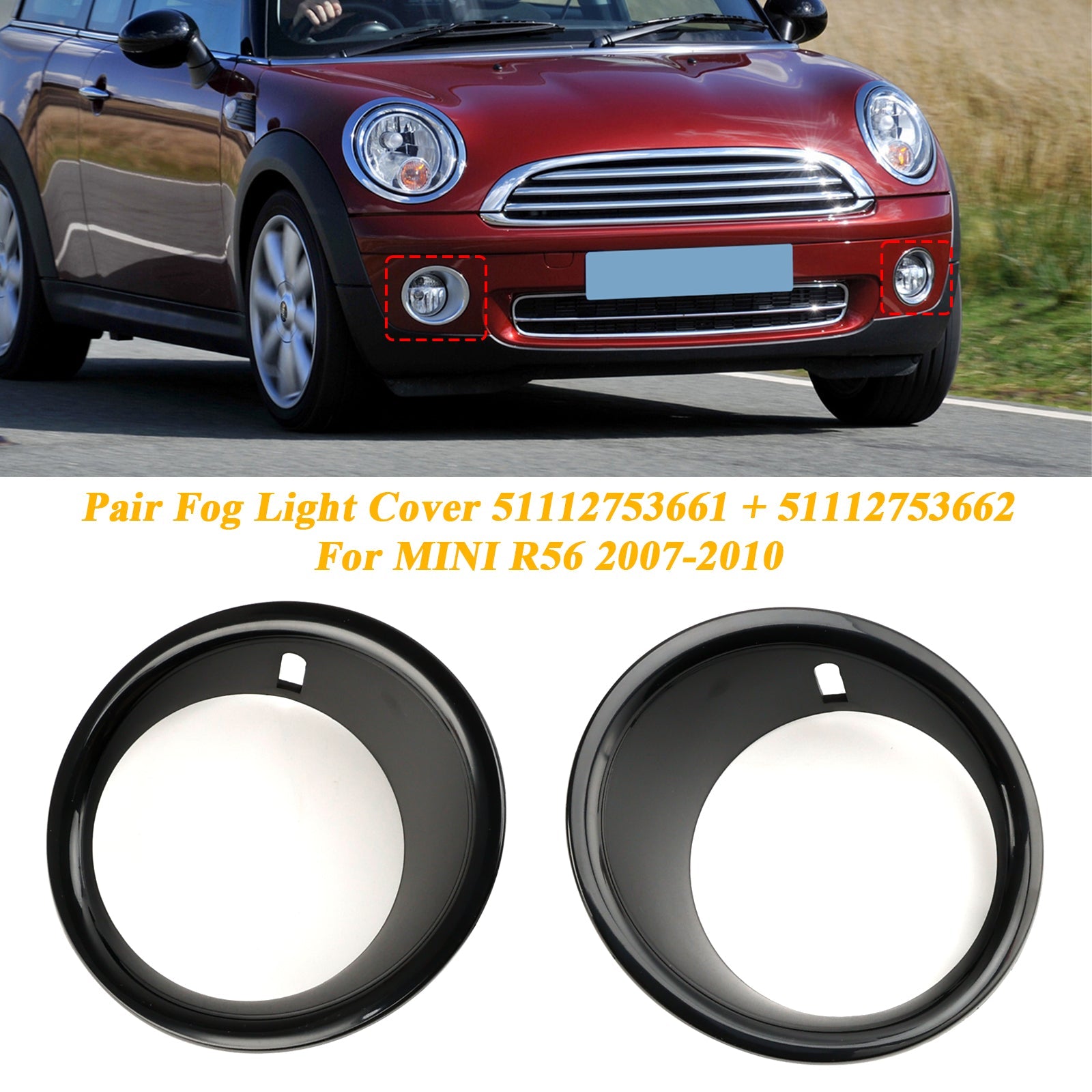 Mini Cooper R55 R56 R57 2007-2010 Voorbumper mistlampafdekking