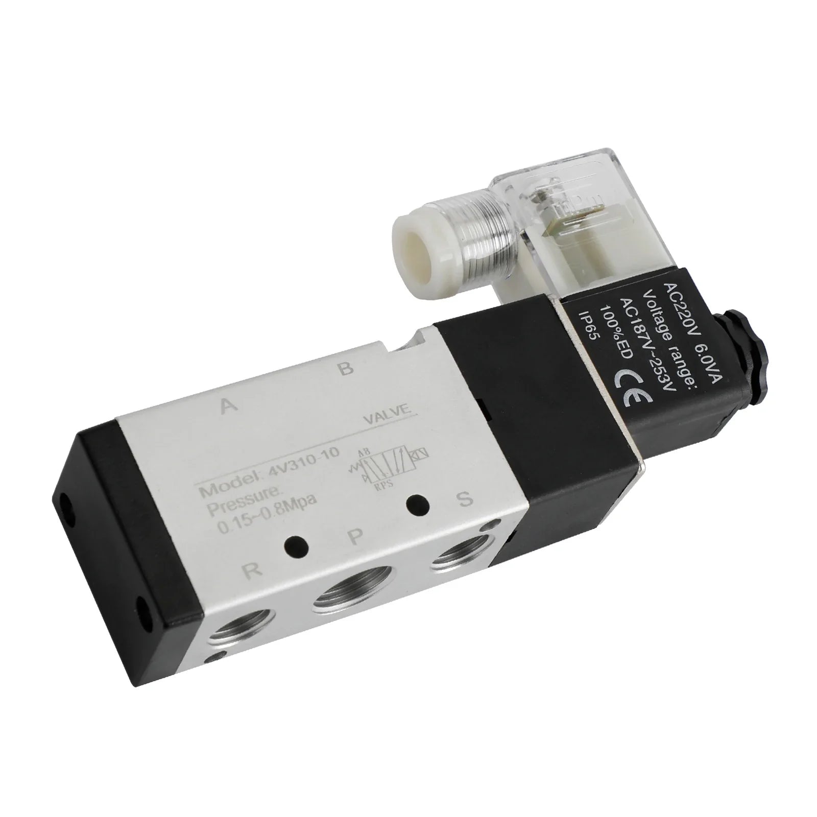 Electrovanne électrique pneumatique 4V310-10 2 positions 5 voies PT 3/8"