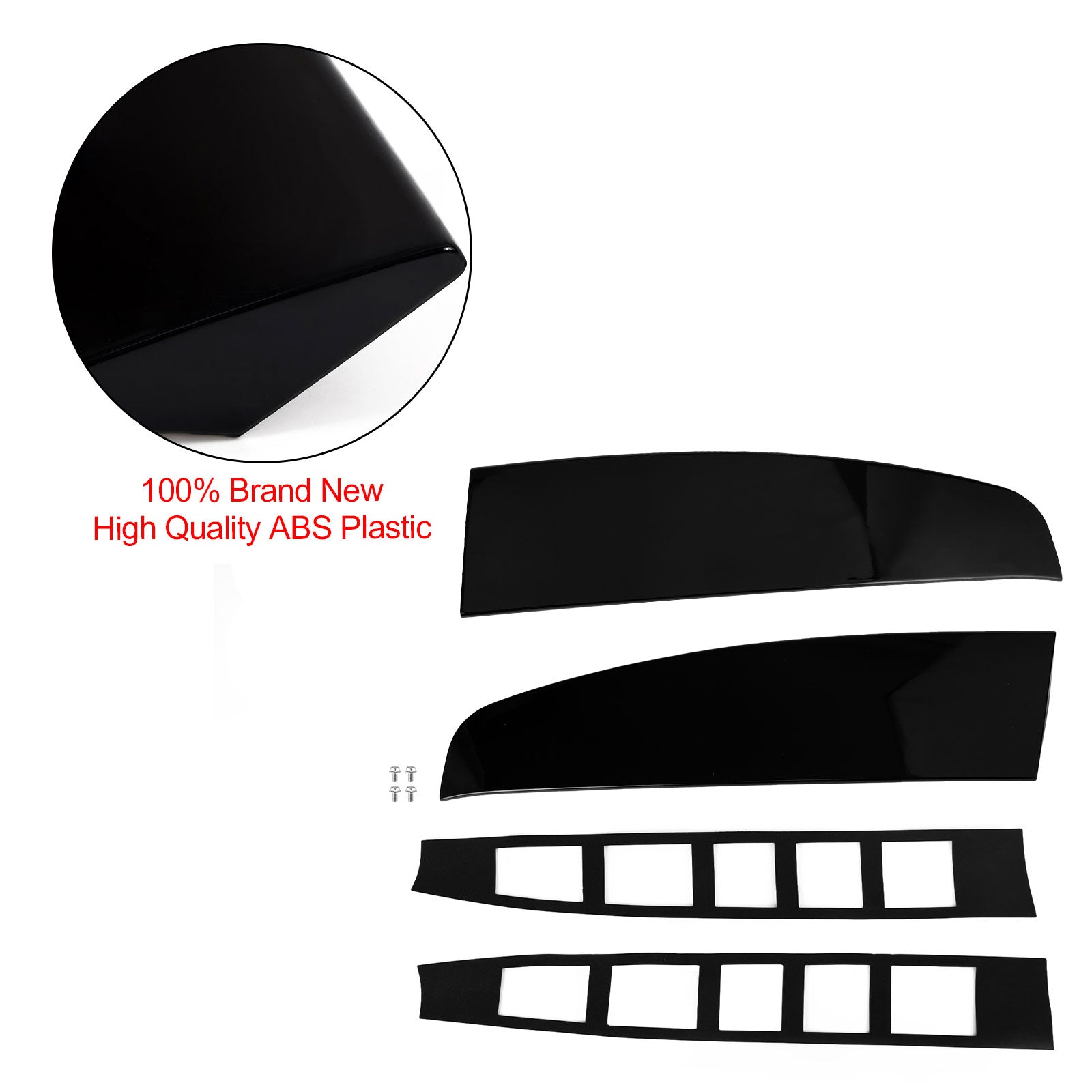 Ford Transit Custom 2012-2023 Aileron de toit arrière noir brillant pour porte de grange double