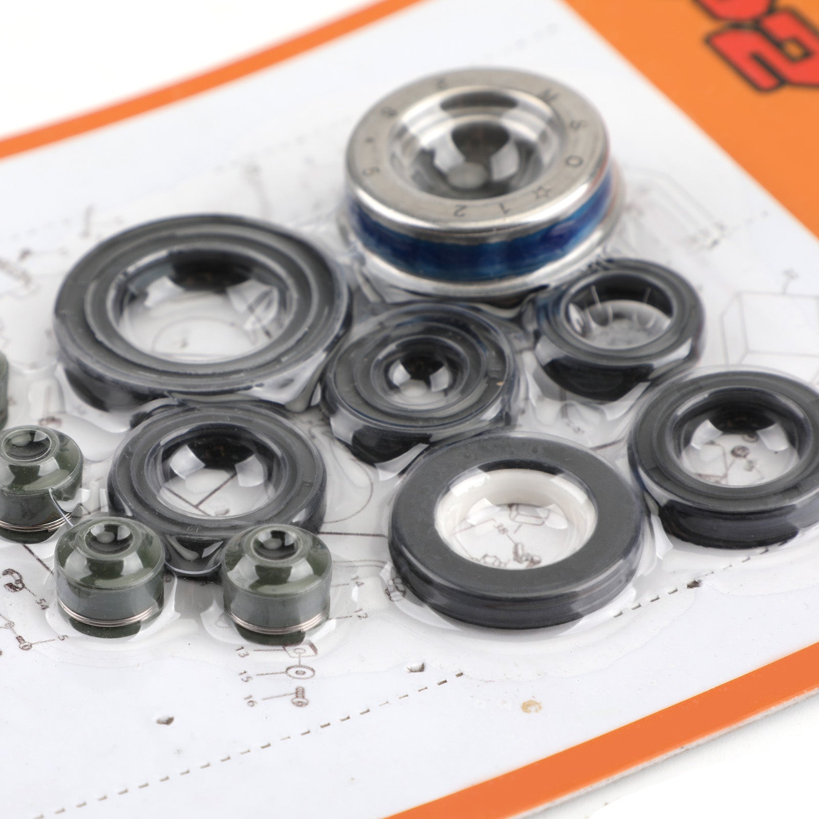 11pcs Motoroliekeerringset voor Honda XL125V XLV125 01-10 VT125C Shadow 99-08 Generiek